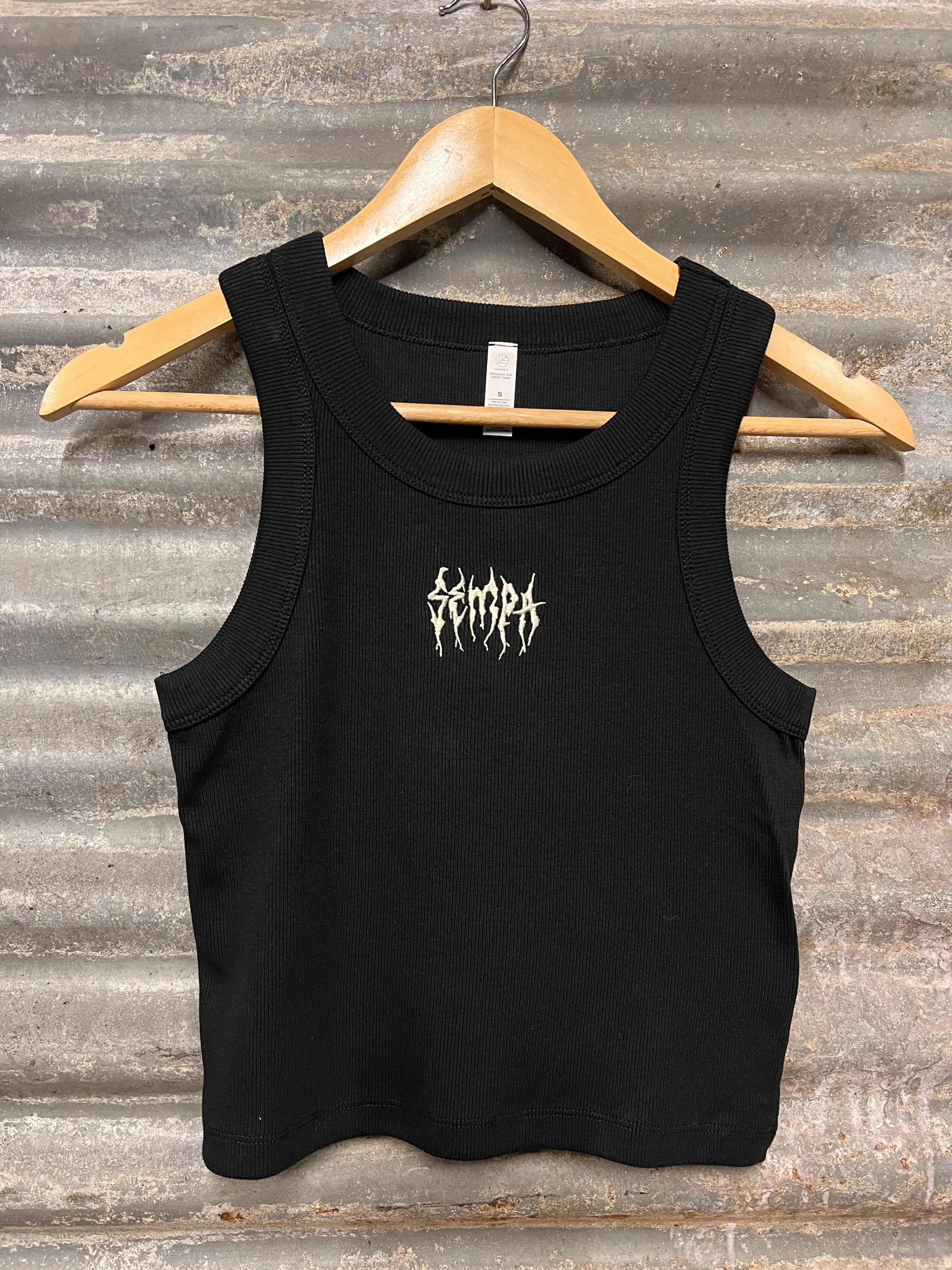 Sempa Grunge Black Crop Tank Front.jpg