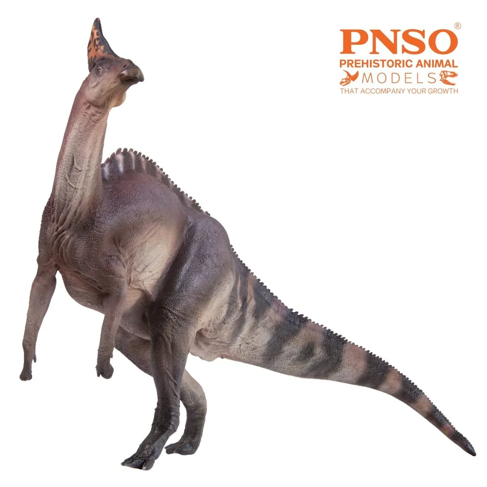 Three-quarter view of PNSO 53 Ivan the Olorotitan model standing on its hind legs.