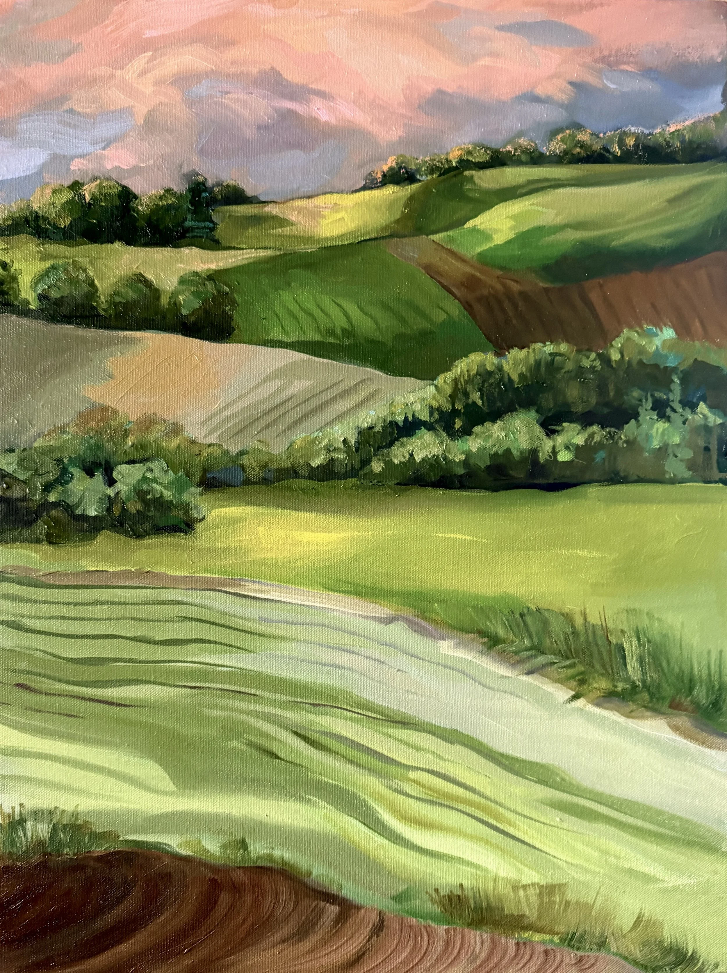 "Sunset Over the Hill"