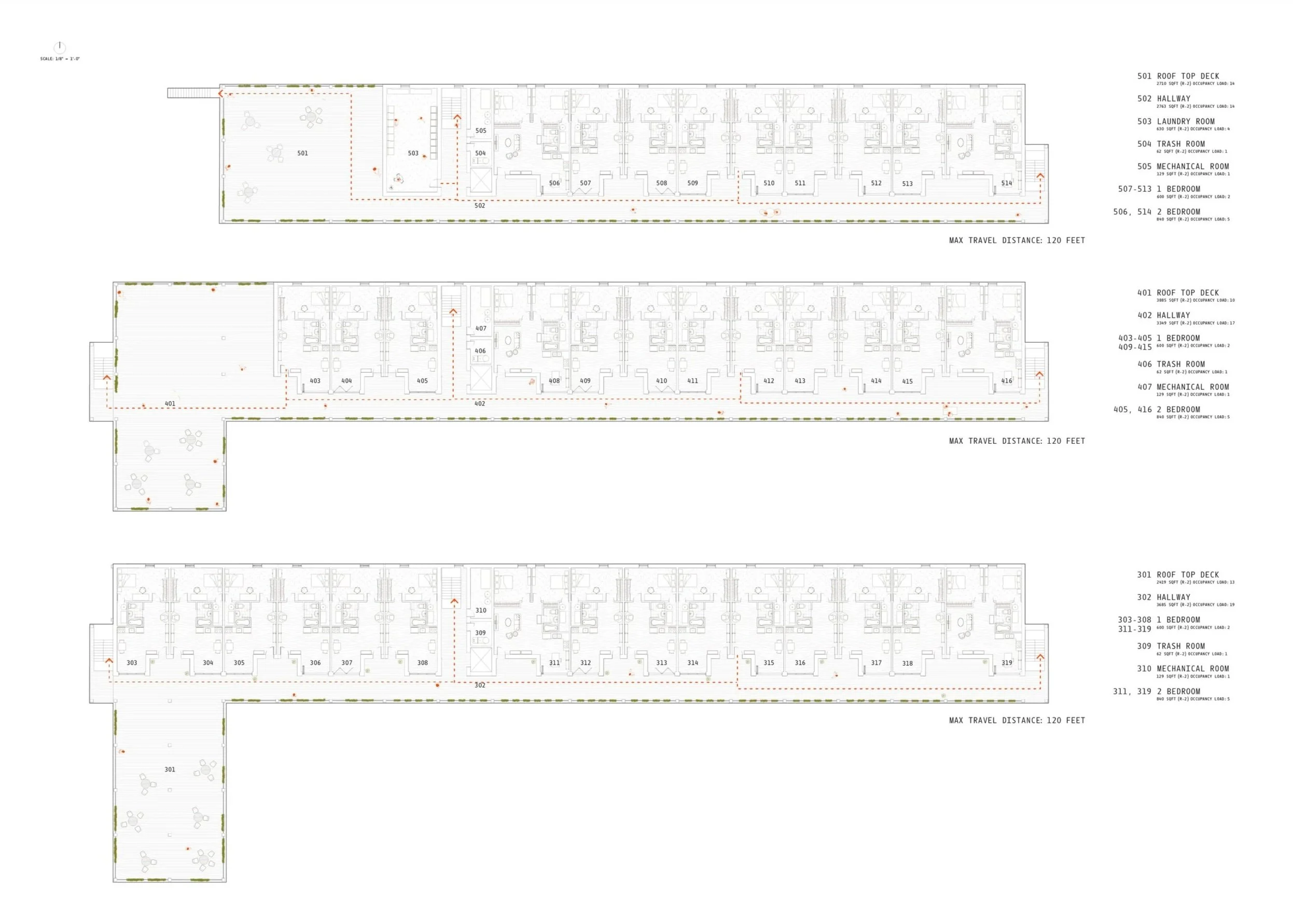 third fourth fifth floor plan