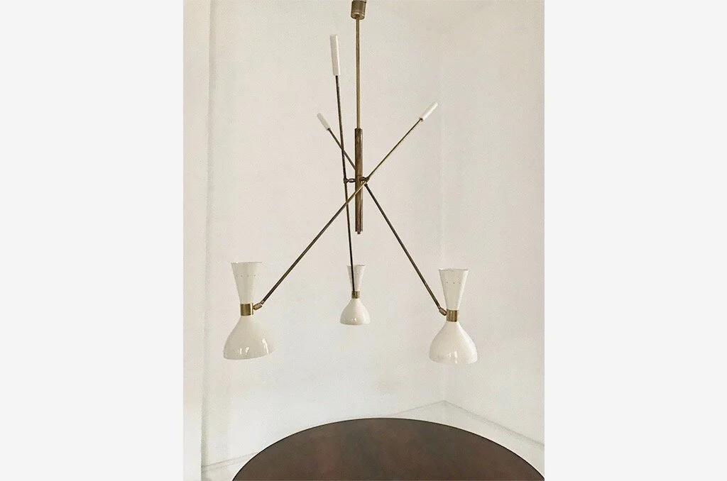 Adjustable Mid Century Style Chandelier Multicolor 4428 all white