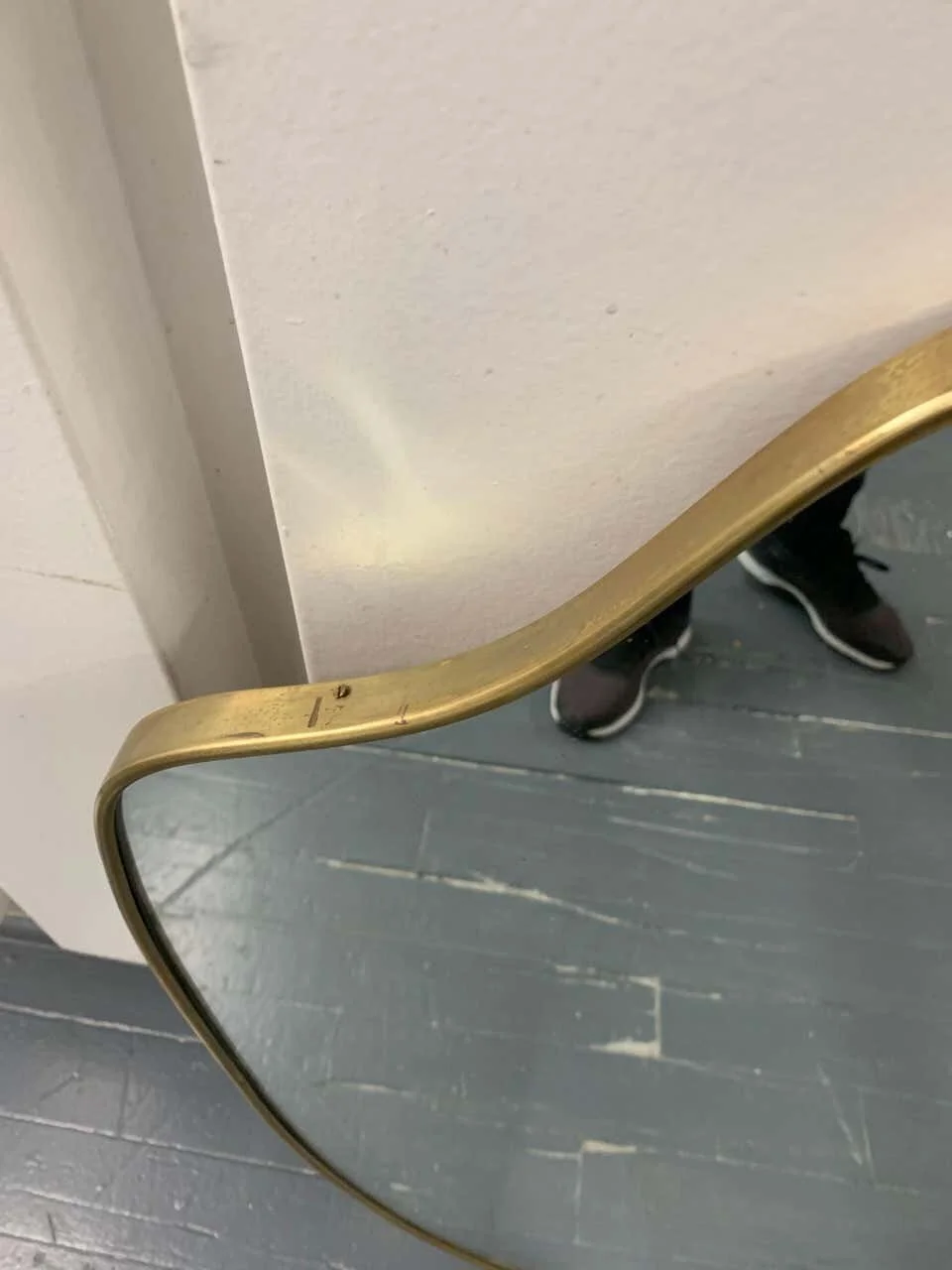 Italian Mid Century Mirror shaped 2229 | brass finish image