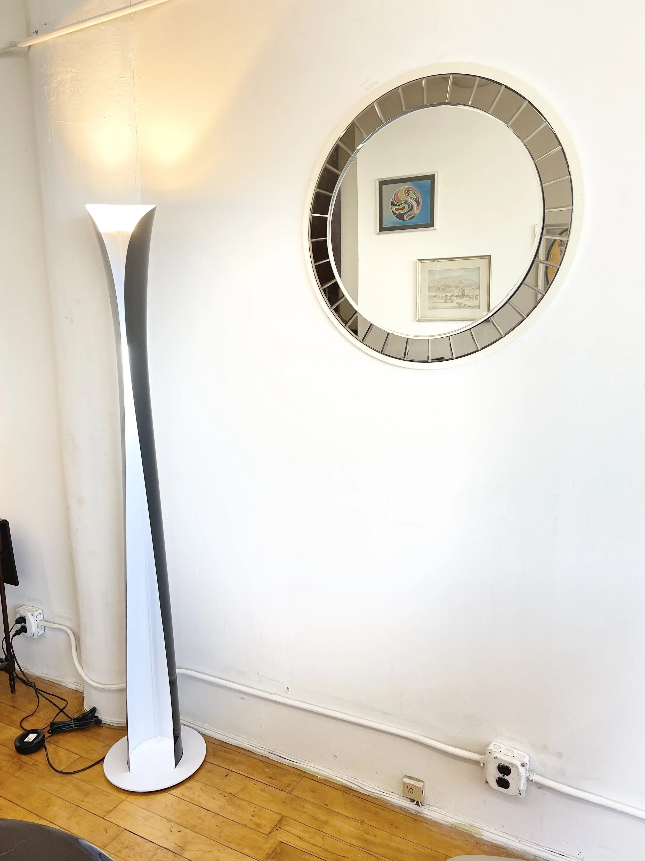 Italian Mid Century Mirrors Cristal Art | on wall