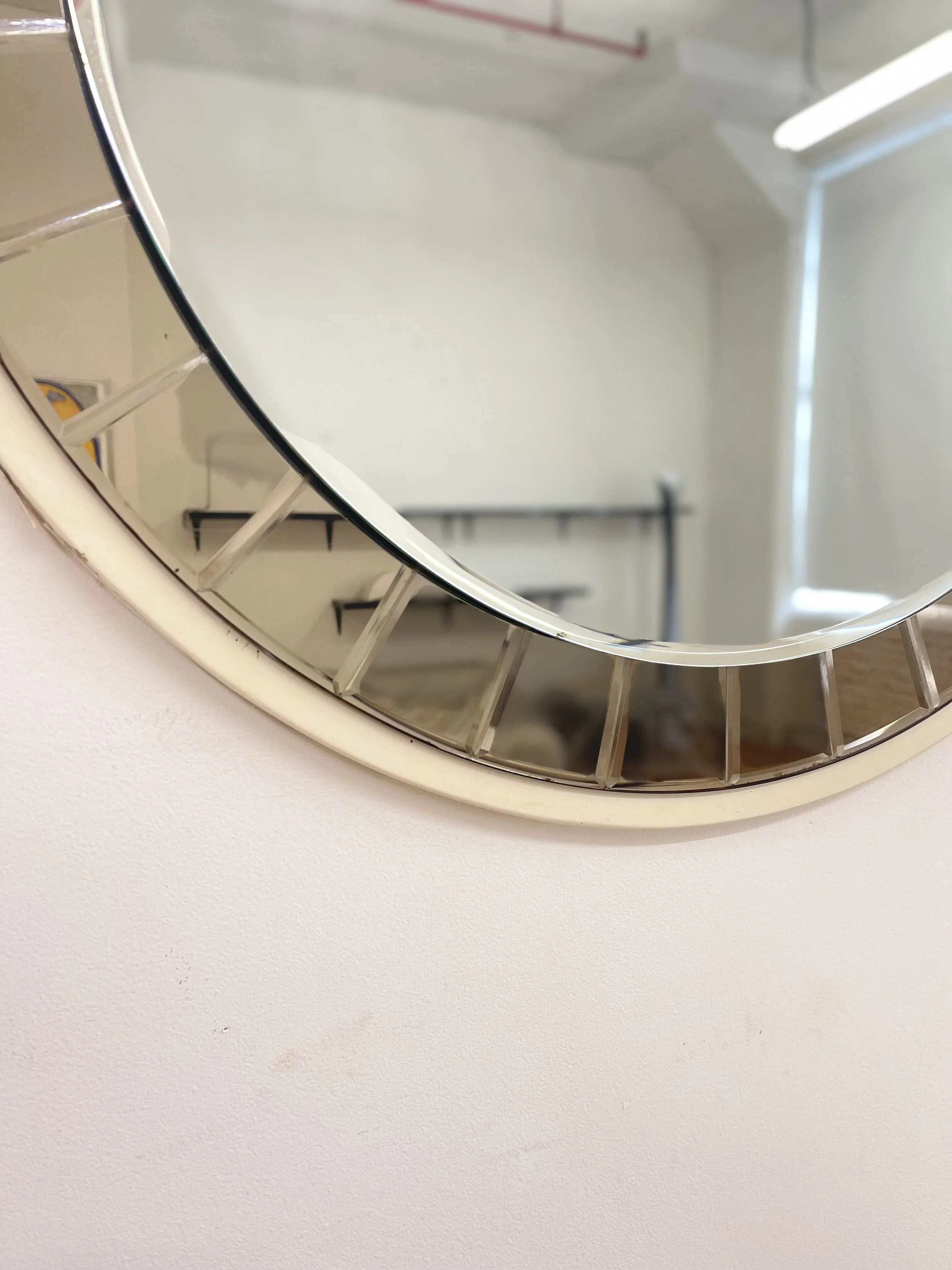 Italian Mid Century Mirrors Cristal Art | wood support detail