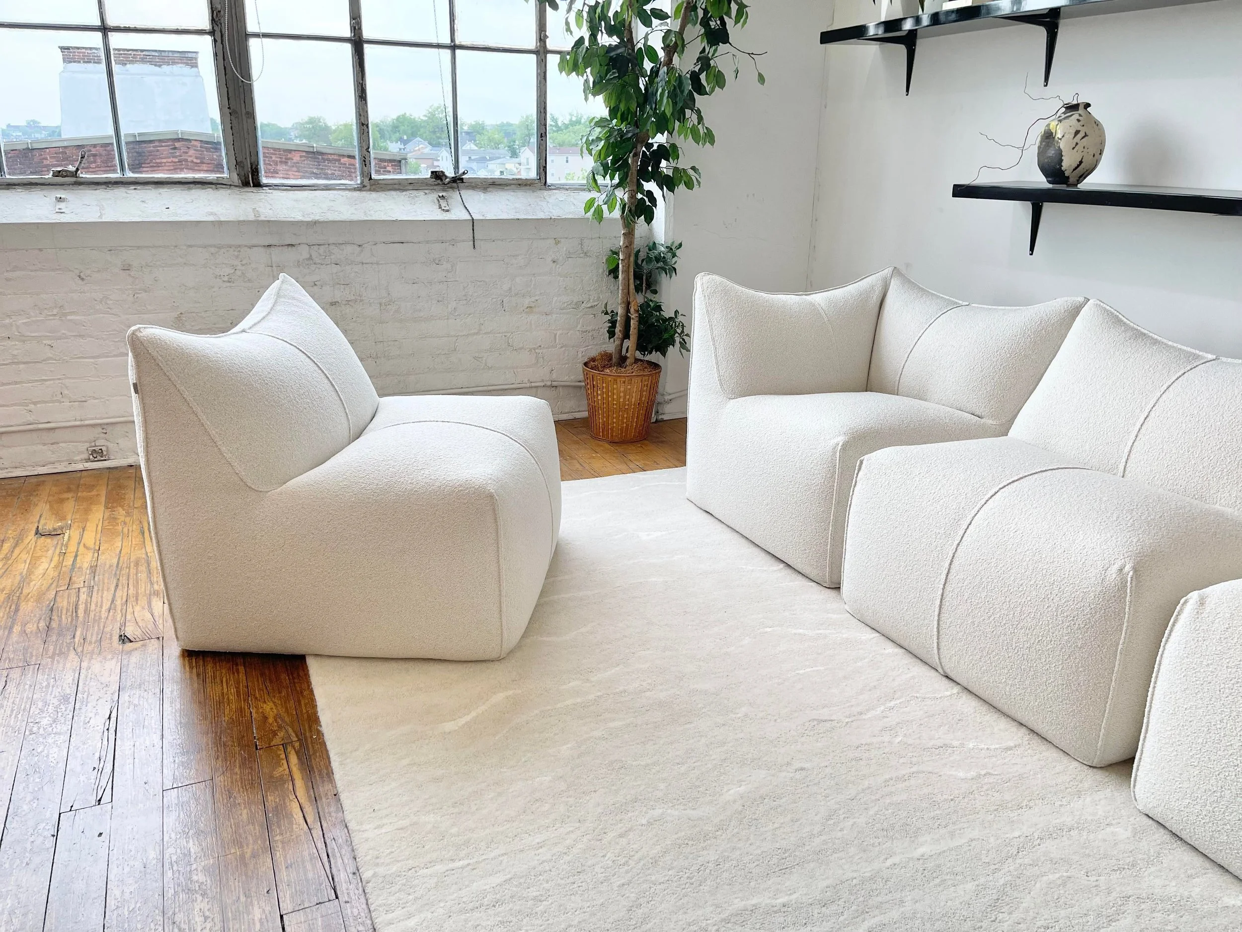 Vintage Le Bambole chair by Mario Bellini for B&B Italia | in front of a Le bambole sofa