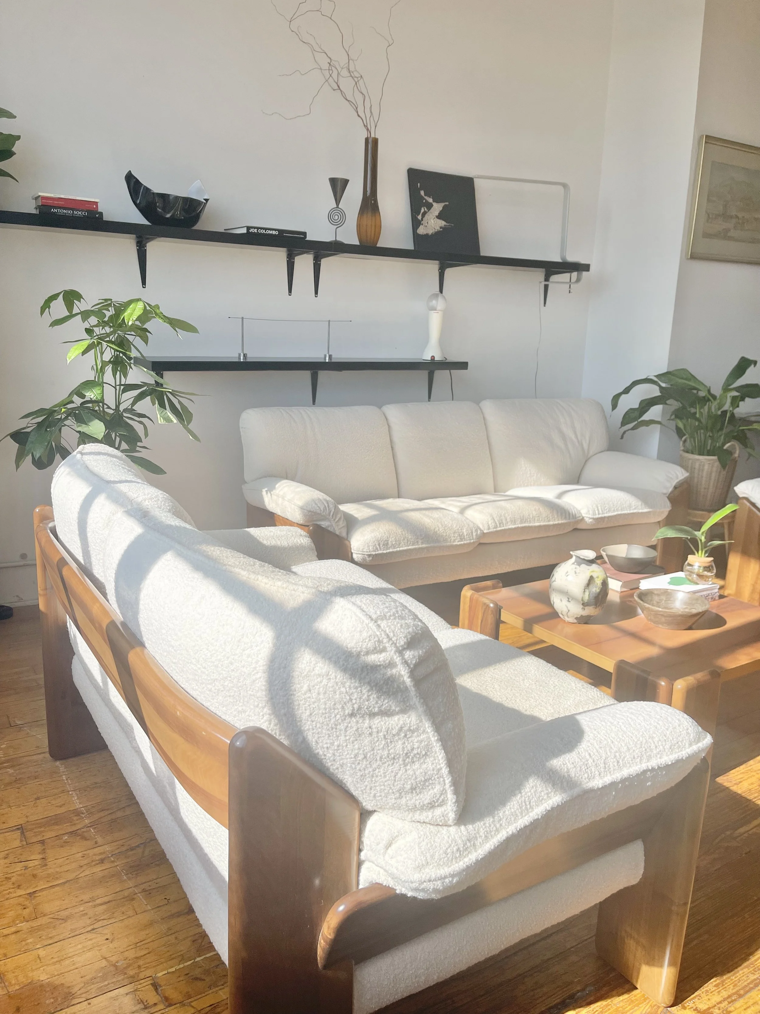 Mario Marenco Vintage Sofa 4805 back view sunlight