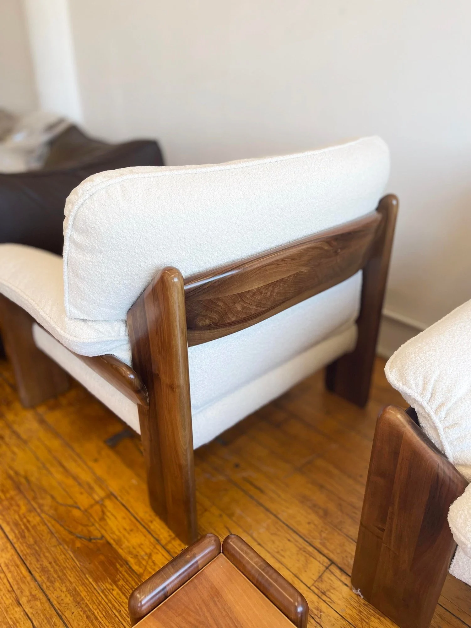 Italian Vintage Armchair Mario Marenco for Mobil Girgi 5607 back view low