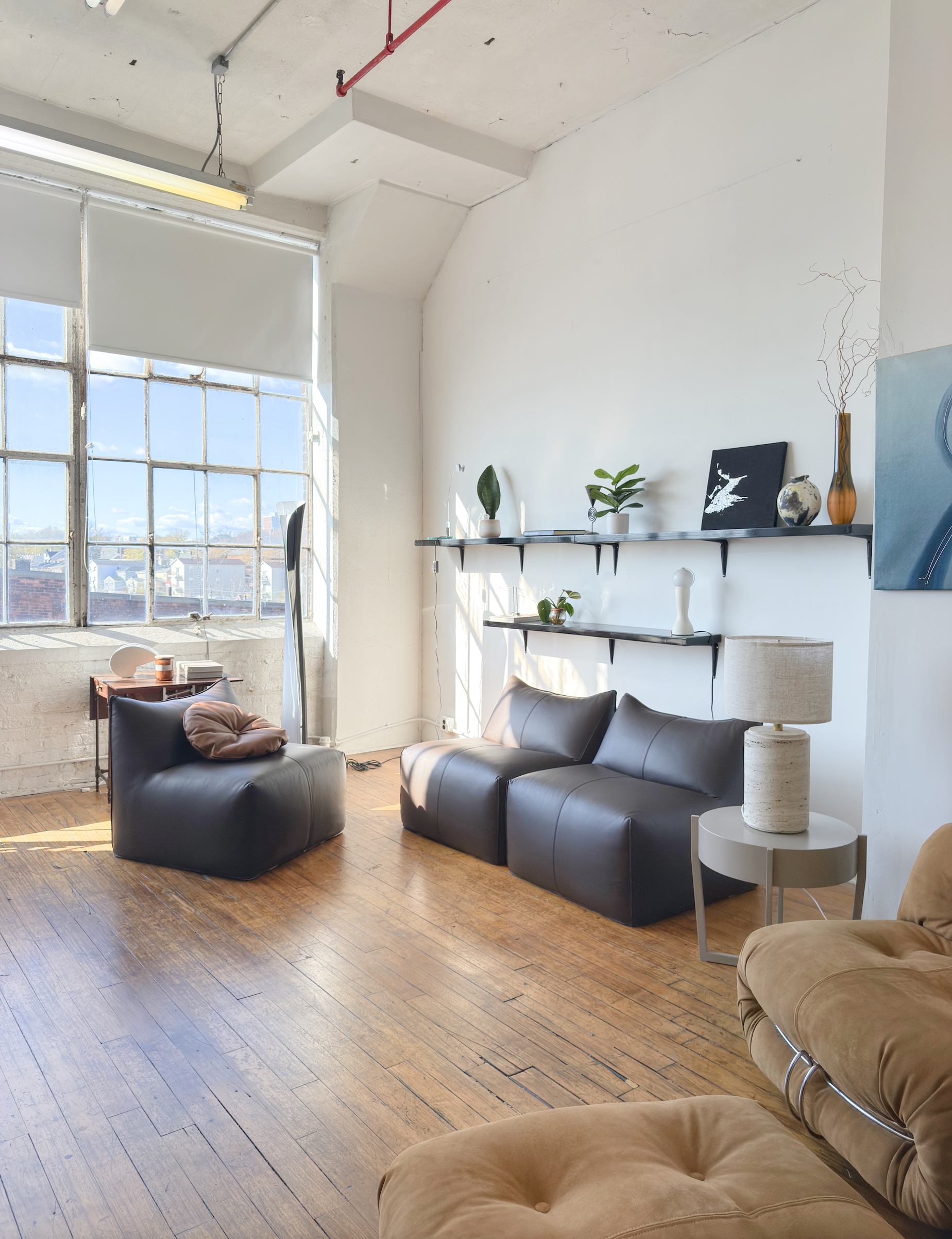 Vintage Le Bambole Sofa Mario Bellini Leather -423 side view