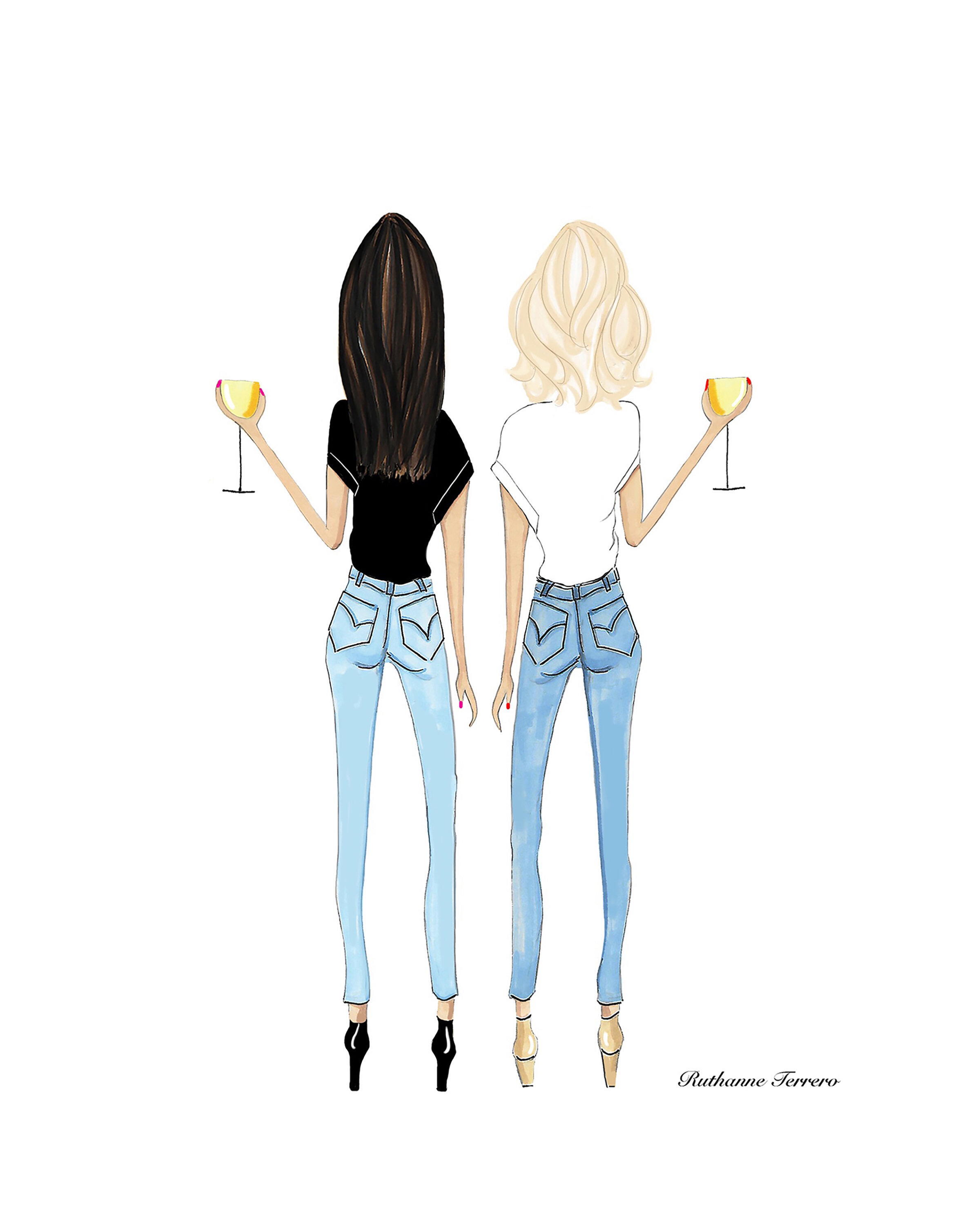 Miss Your Roommate? — Custom Illustrations, Personalized BFF Drawings |  Roxy's Illustrations