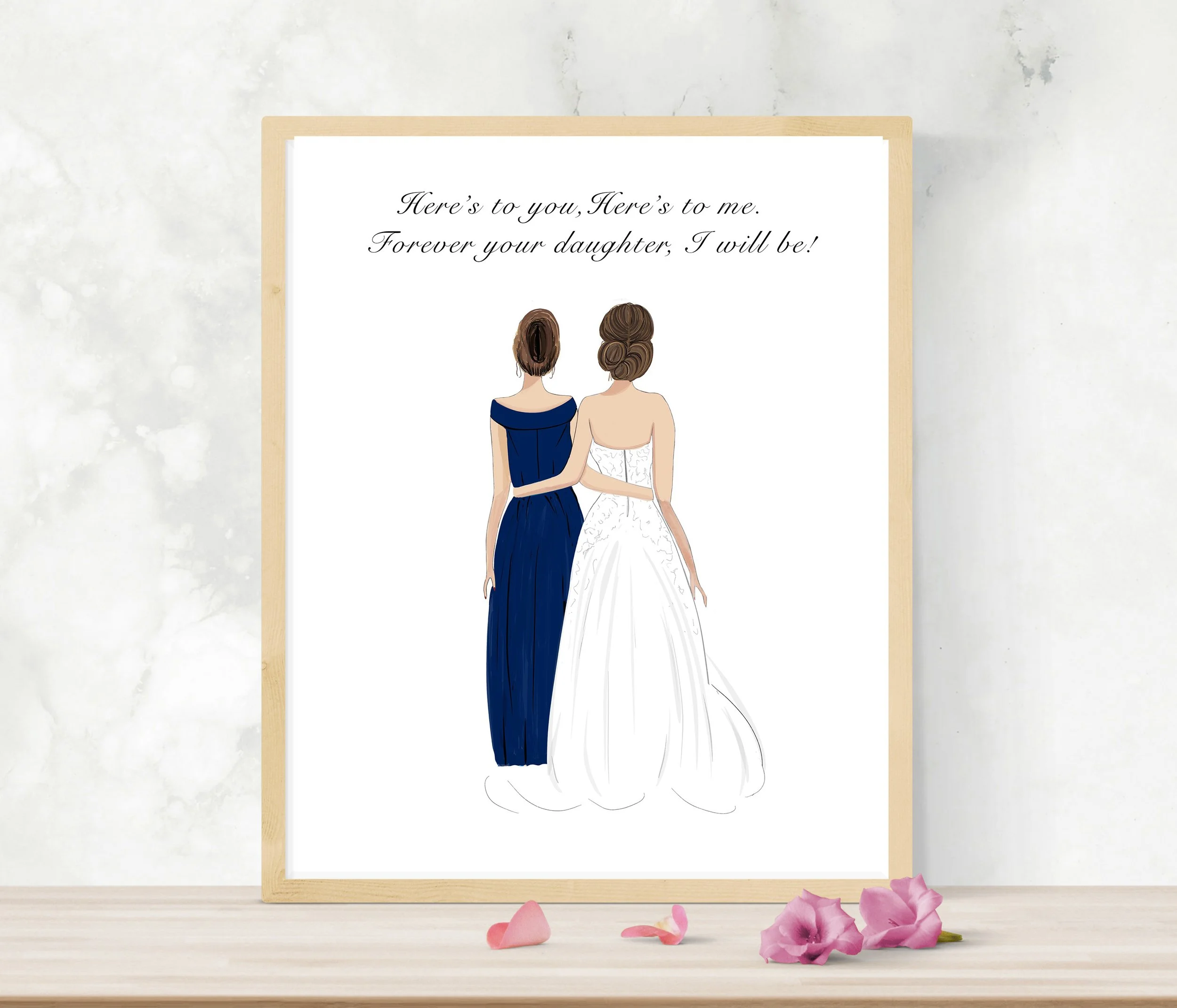 Mother of the Bride Custom Illustration by Roxy's Illustrations