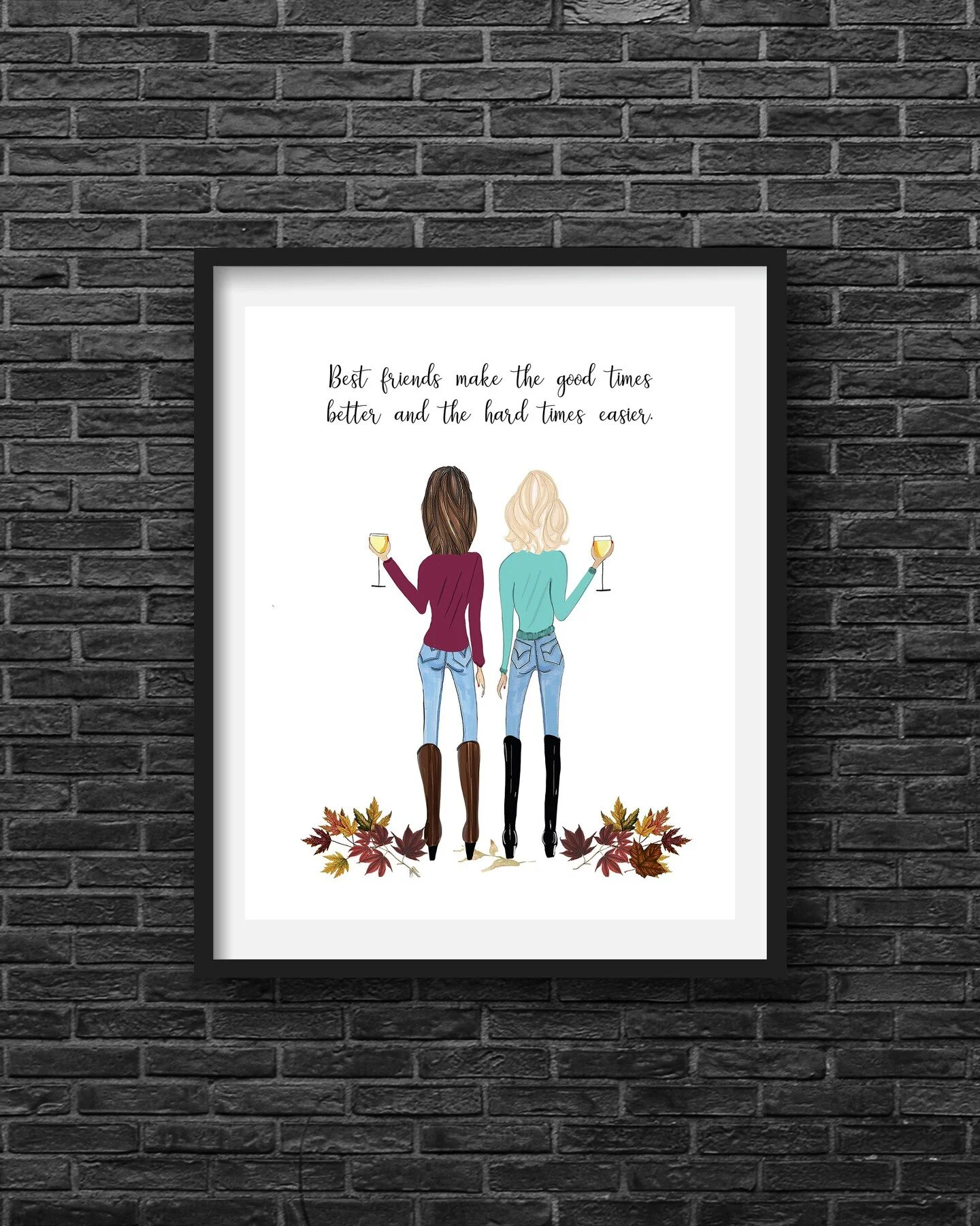 Now in the shop, Sweater Weather! With customizable hair and drinks. #fashion #fashionillustration #portrait