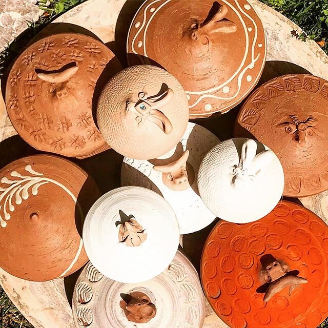 Jars drying 🌞
#animaljars
#okeefepottery