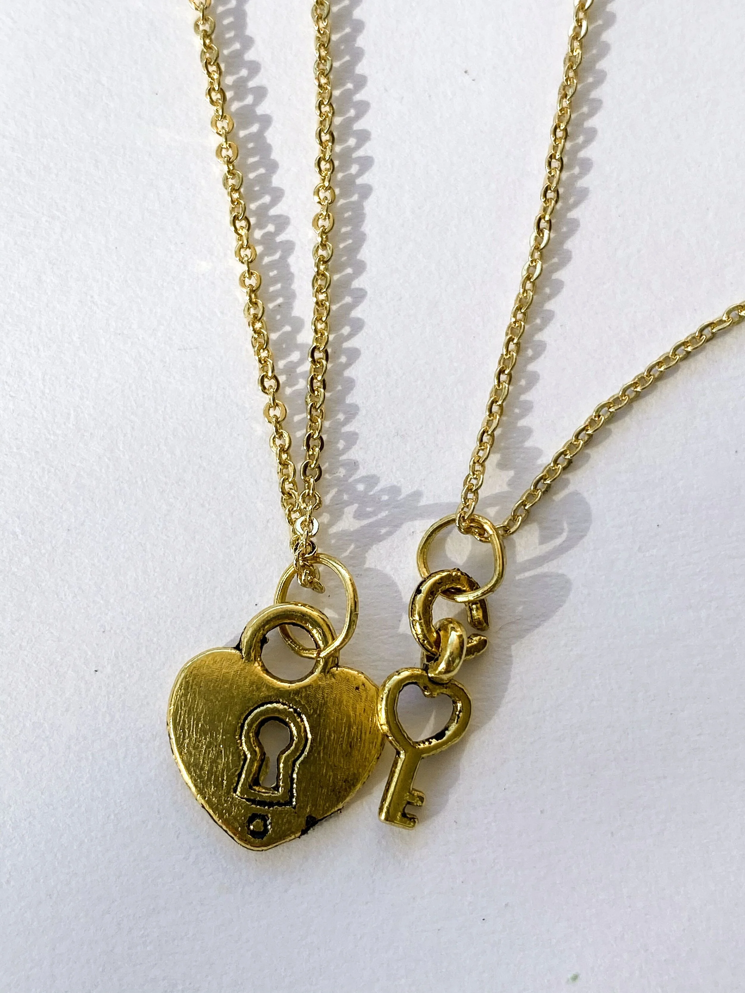 Lock &amp; Key Necklace Set