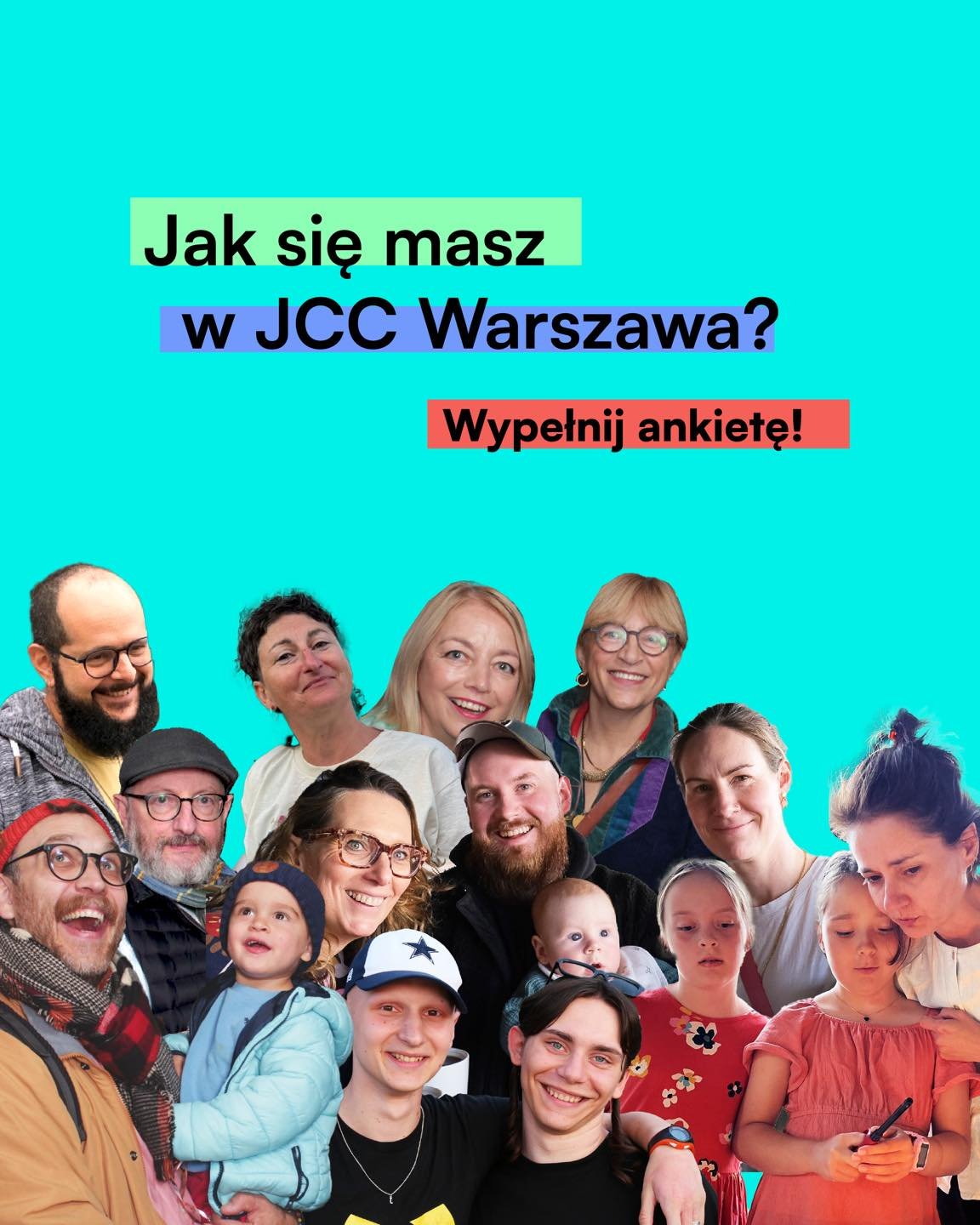Jak się masz w JCC Warszawa? ❤️ Chcemy to usłyszeć &ndash; naprawdę!

JCC Warszawa tworzymy razem: każda osoba, każde doświadczenie i każdy głos wpływa na to, jak wygląda nasza wsp&oacute;lna przestrzeń. Dlatego zapraszamy Was do wypełnienia coroczne
