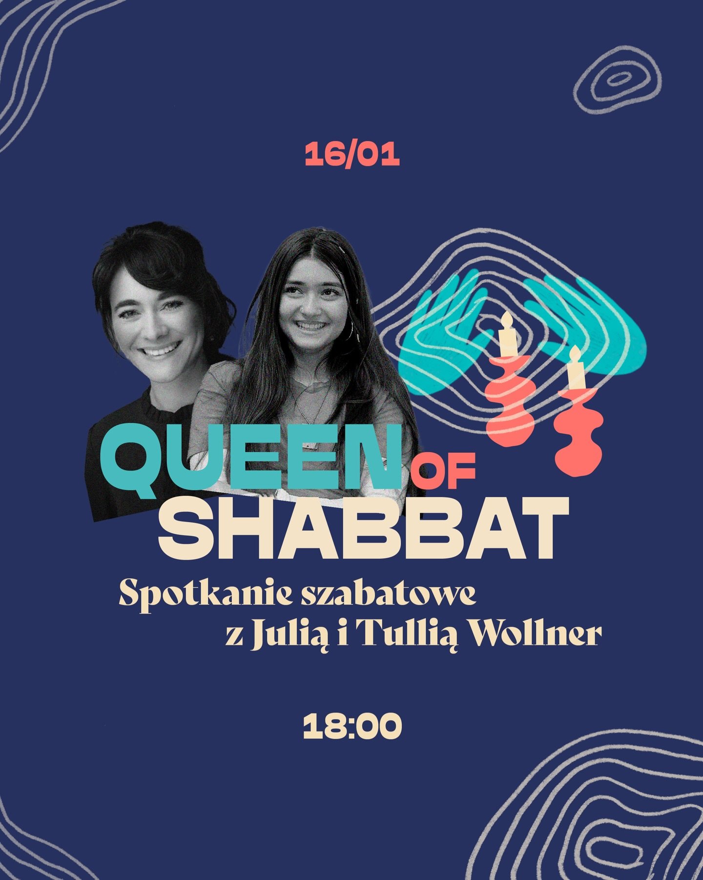 Zapraszamy na kolejne spotkanie z cyklu The Queen of Shabbat &ndash; kobiecego cyklu szabatowych spotkań Grupy Rosz Chodesz, podczas kt&oacute;rych poznajemy r&oacute;żne sposoby celebrowania Szabatu i kobiece perspektywy duchowości. 🌙

📅 piątek 16