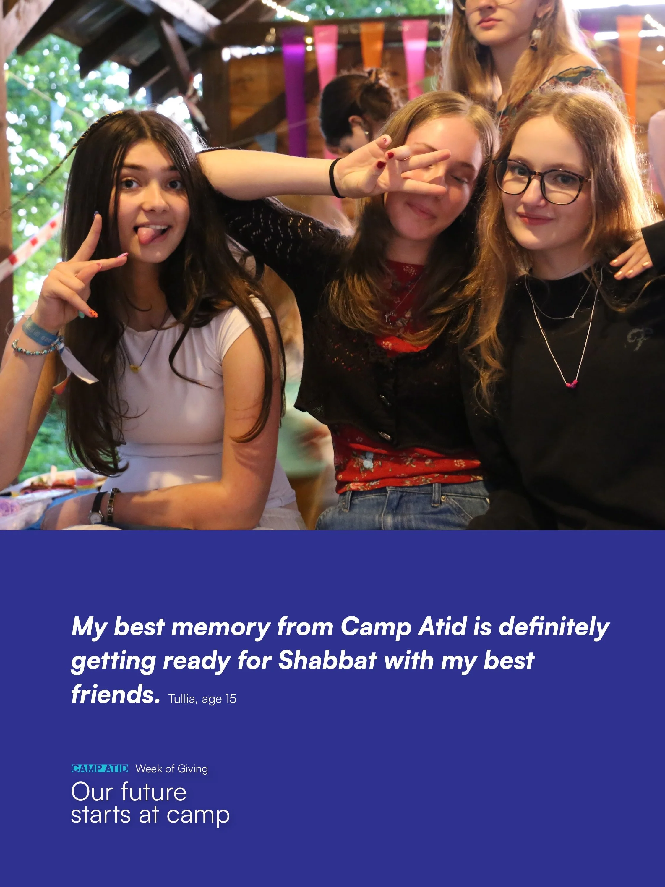 Shabbat is the beating heart of @campatid. 💗 For many campers, it&rsquo;s the moment they wait for all week &mdash; getting ready with friends, singing by the lake, and celebrating Jewish life together.

This Shabbat, help us create those memories f
