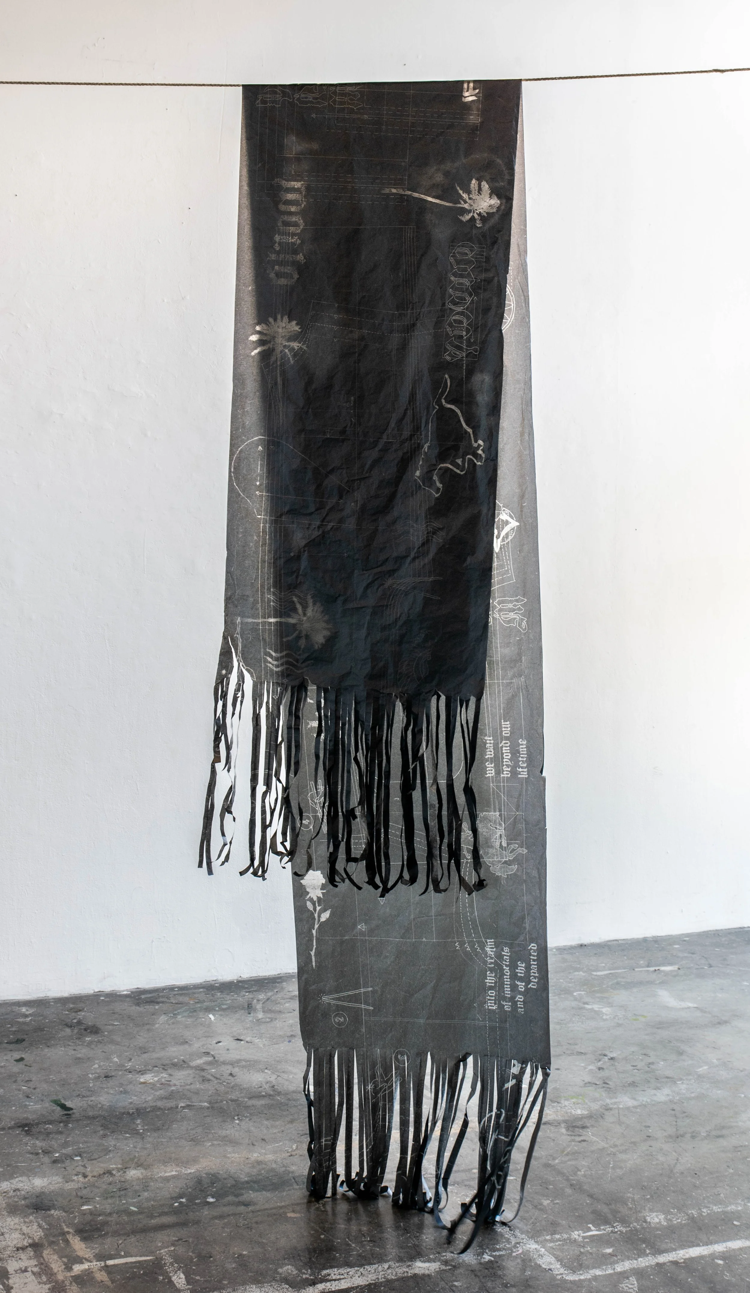 On Cold Days, 2023
transfer paper
140" x 24"