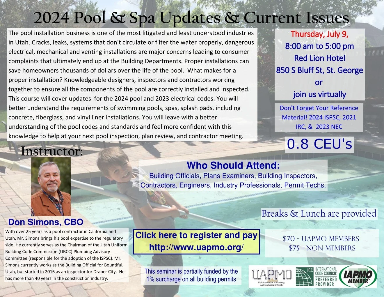 Pool and Spa Updates & Current Issues