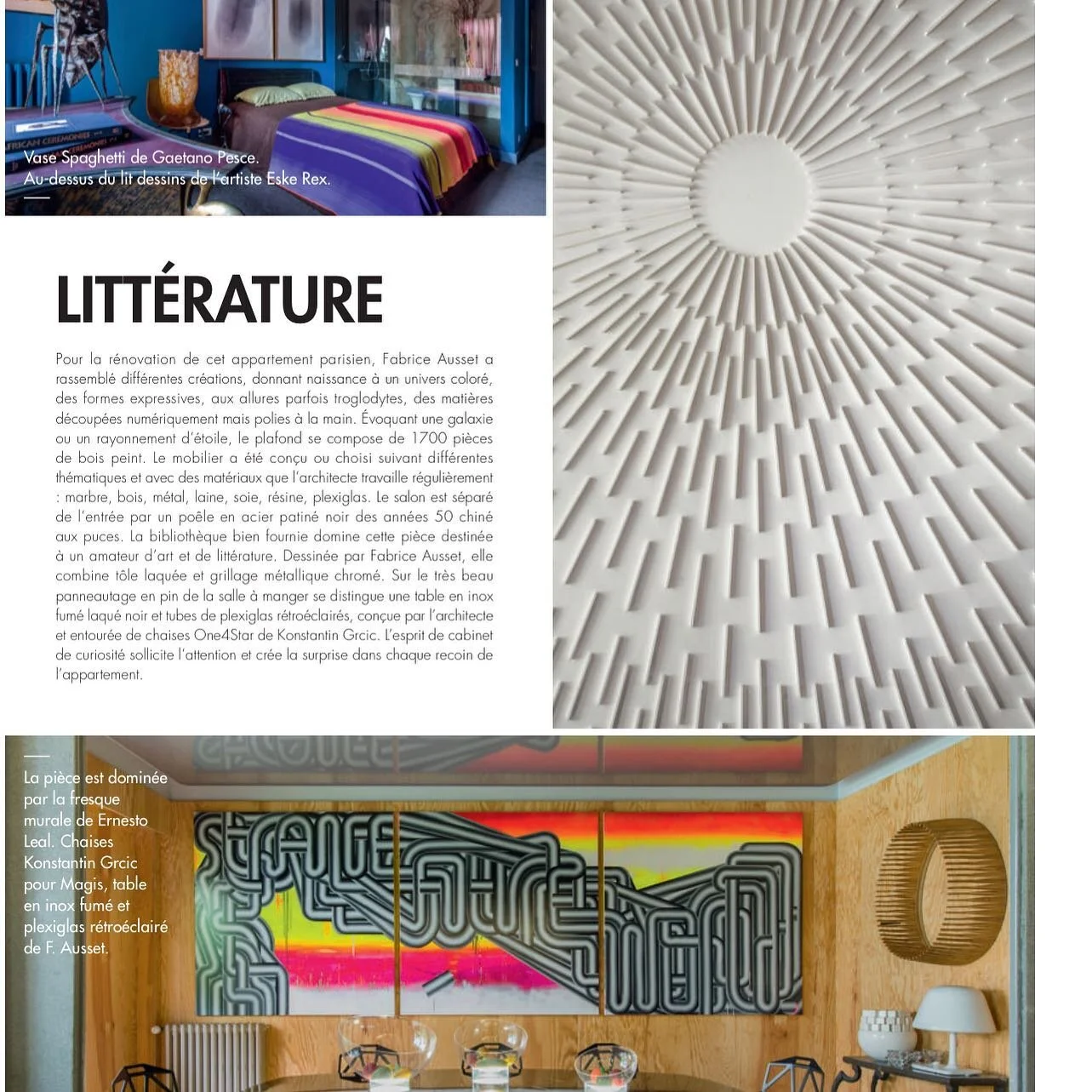 Pour la r&eacute;novation de cet appartement parisien Fabrice Ausset a rassembl&eacute; diff&eacute;rentes cr&eacute;ations donnant naissance &agrave; un univers color&eacute; des formes expressives aux allures parfois troglodytes.
.
.
.
.
@lalibre.b