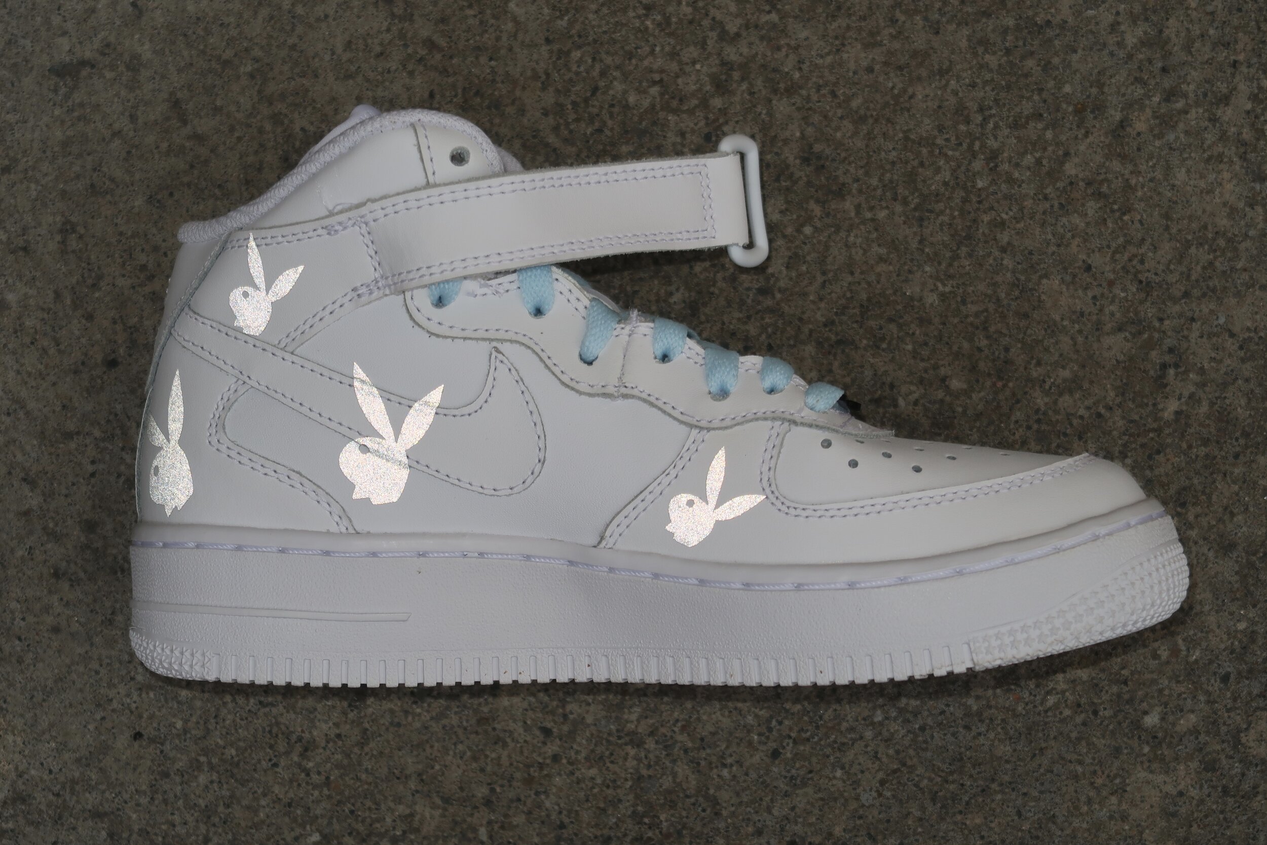 Any Logo: Reflective Air Force — Laced by Liv Custom Footwear