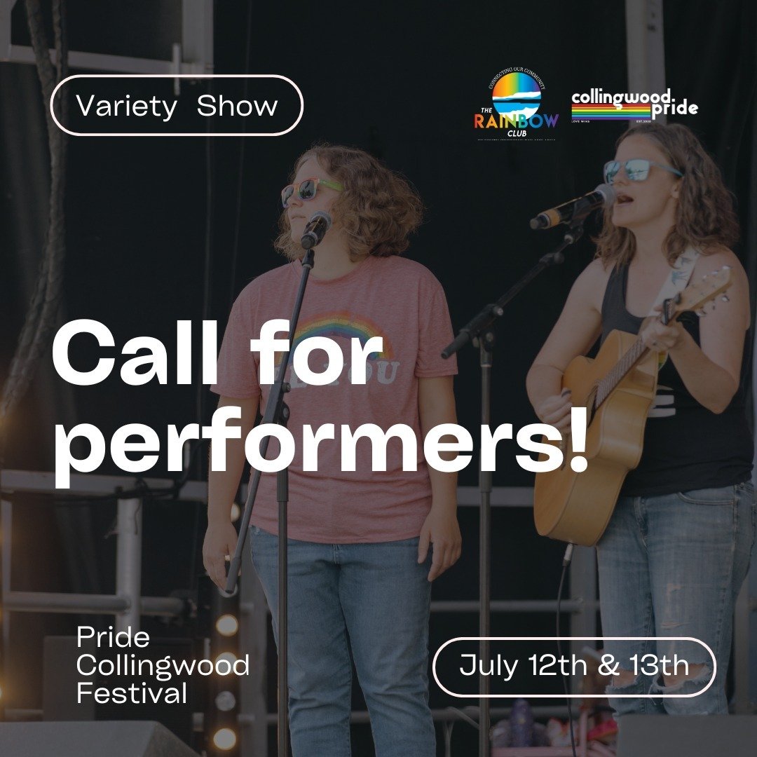 🌈 Calling all performers! 🎤✨⁠
⁠
Are you ready to shine your light and spread some love in the Pride Collingwood Community Variety Show? 🏳️&zwj;🌈 We're on the lookout for all types of performers such as spoken word poets, drag kings, drag queens, 