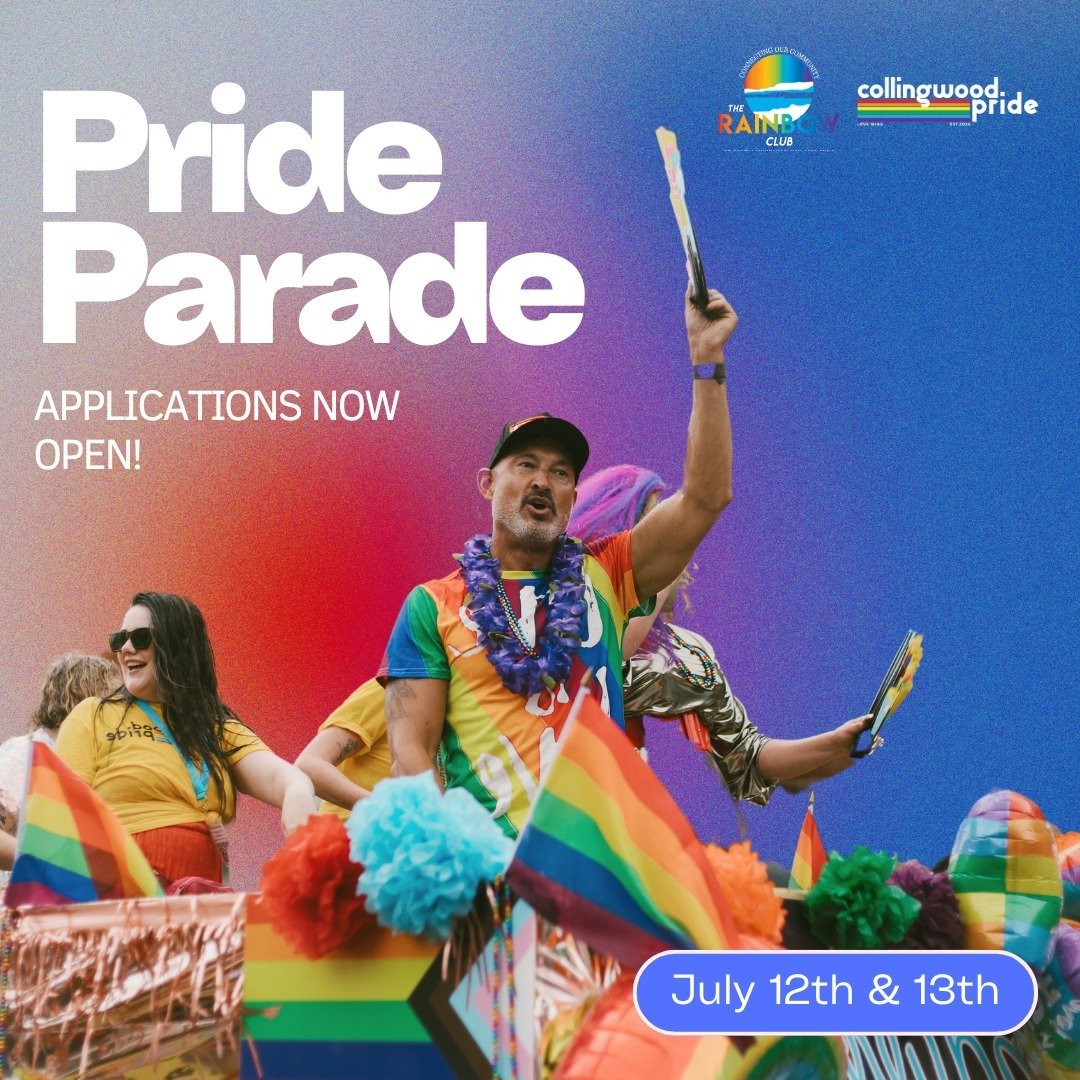 🌈 Collingwood Pride Parade applications are OPEN! Click the link in our bio or visit PrideCollingwood.com/Parade for the application form and details! 💥 ⁠
⁠
#CWPride24 ⁠
⁠