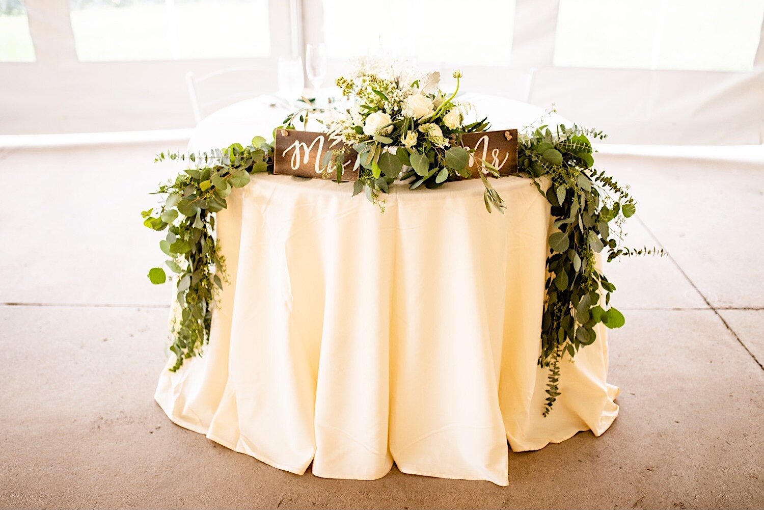  Sweetheart table, Greenery runner, Catholic Colorado Wedding Ceremony at Saint Francis of Assisi and Reception at Arrowhead Golf Club, Colorado Wedding Planner, Colorado Wedding Planning, Colorado Wedding, Denver Wedding, Wedding Inspiration, Weddin