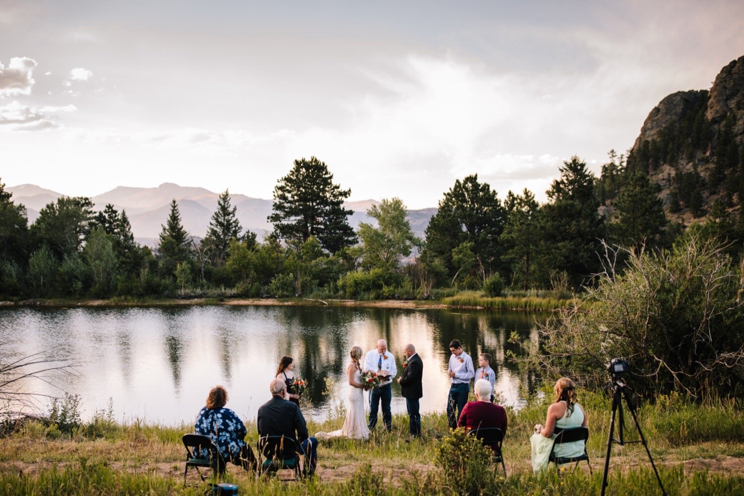  Sunset elopement ceremony, Estes Park Wedding Planner, Cheley Lodge and Grove, Cheley Colorado Camps, Colorado Wedding, Colorado Elopement, Wedding Planning, Wedding Inspiration, Wedding ideas, Elopement Planning, Elopement Inspiration, Elopement id