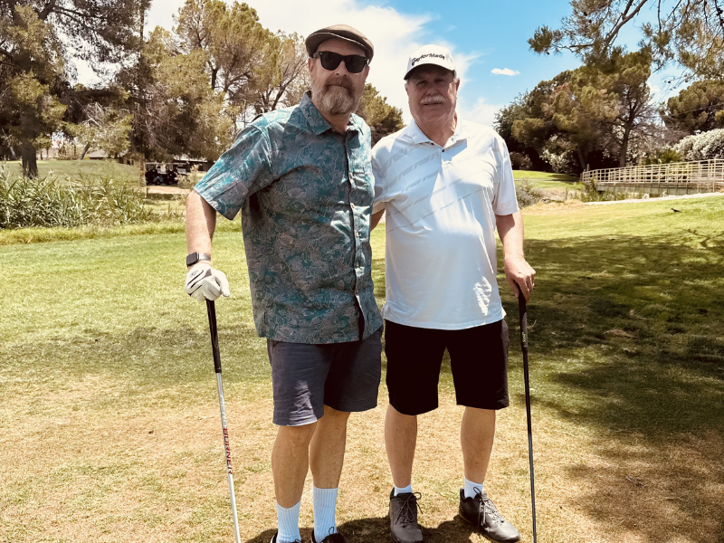 Ryan Pardey and Uncle Dave at the National Golf Club