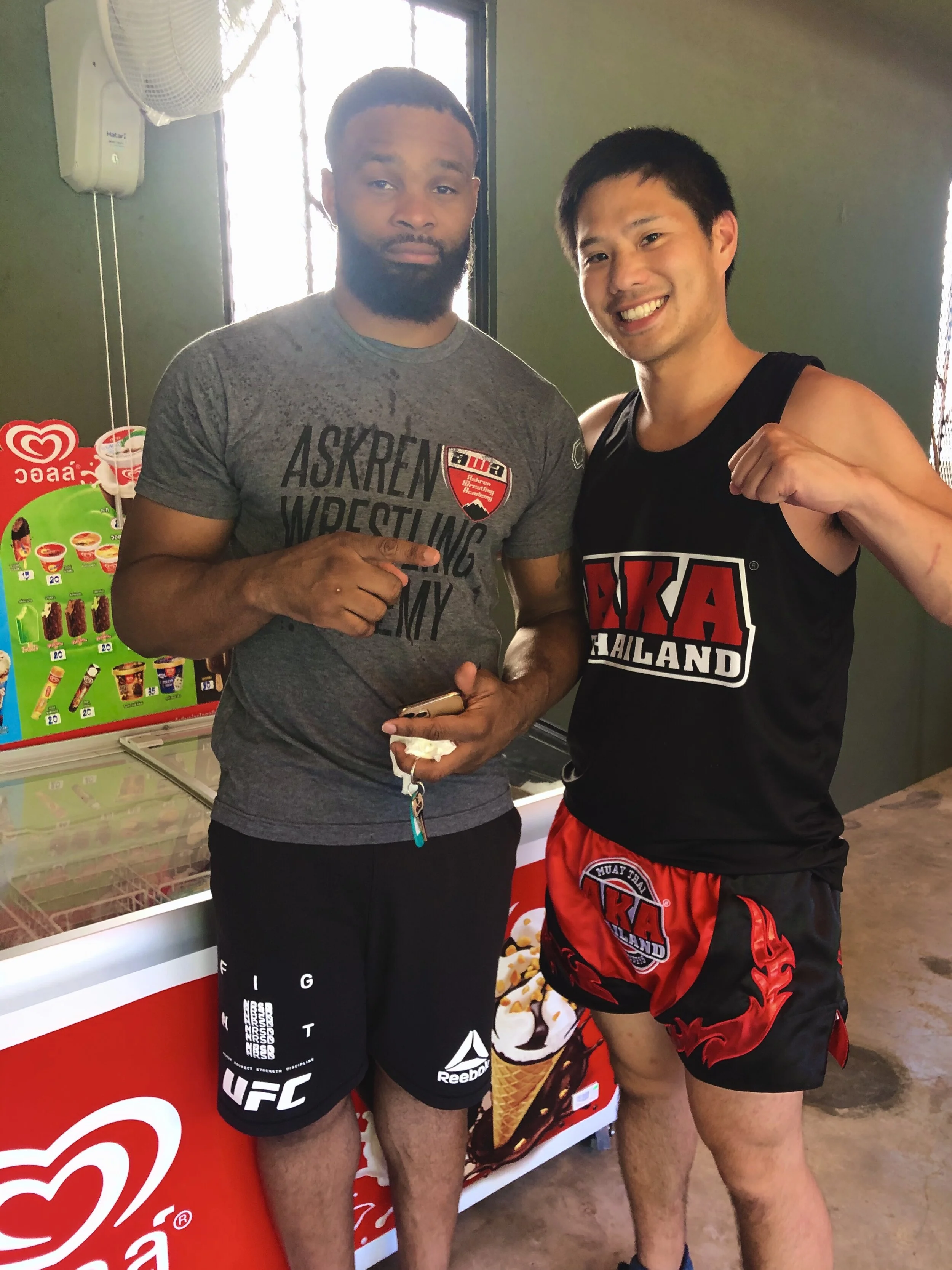 "training buddy" and UFC champ Tyron Woodley