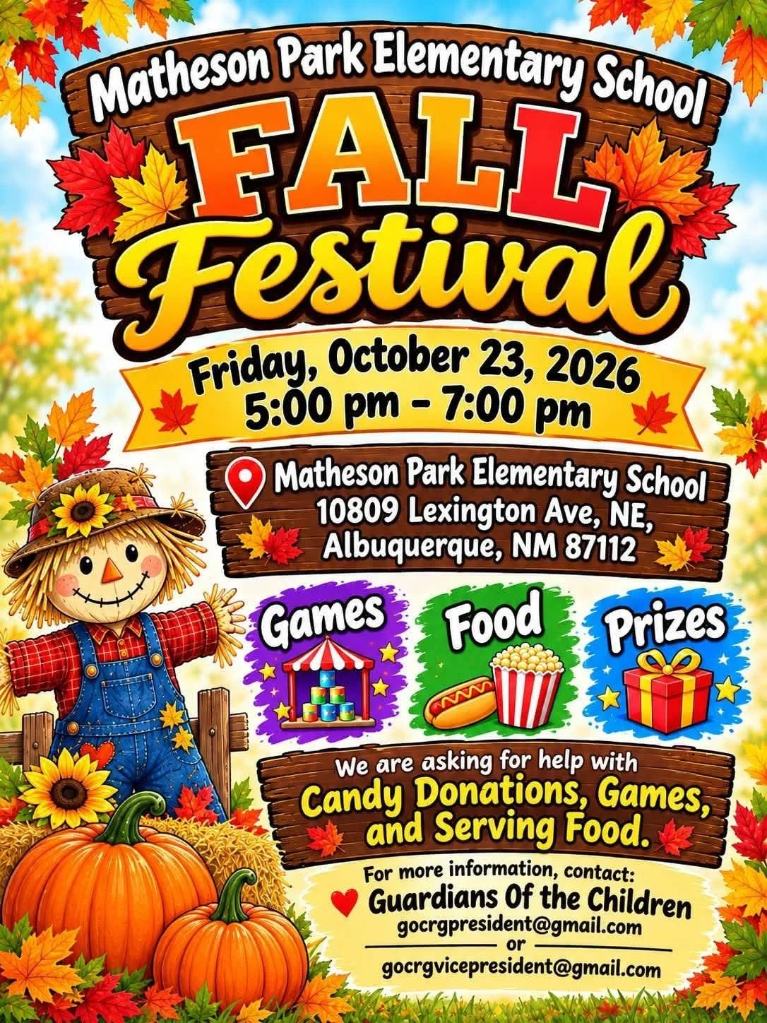 GOC Matheson Park Elementary Fall Festival