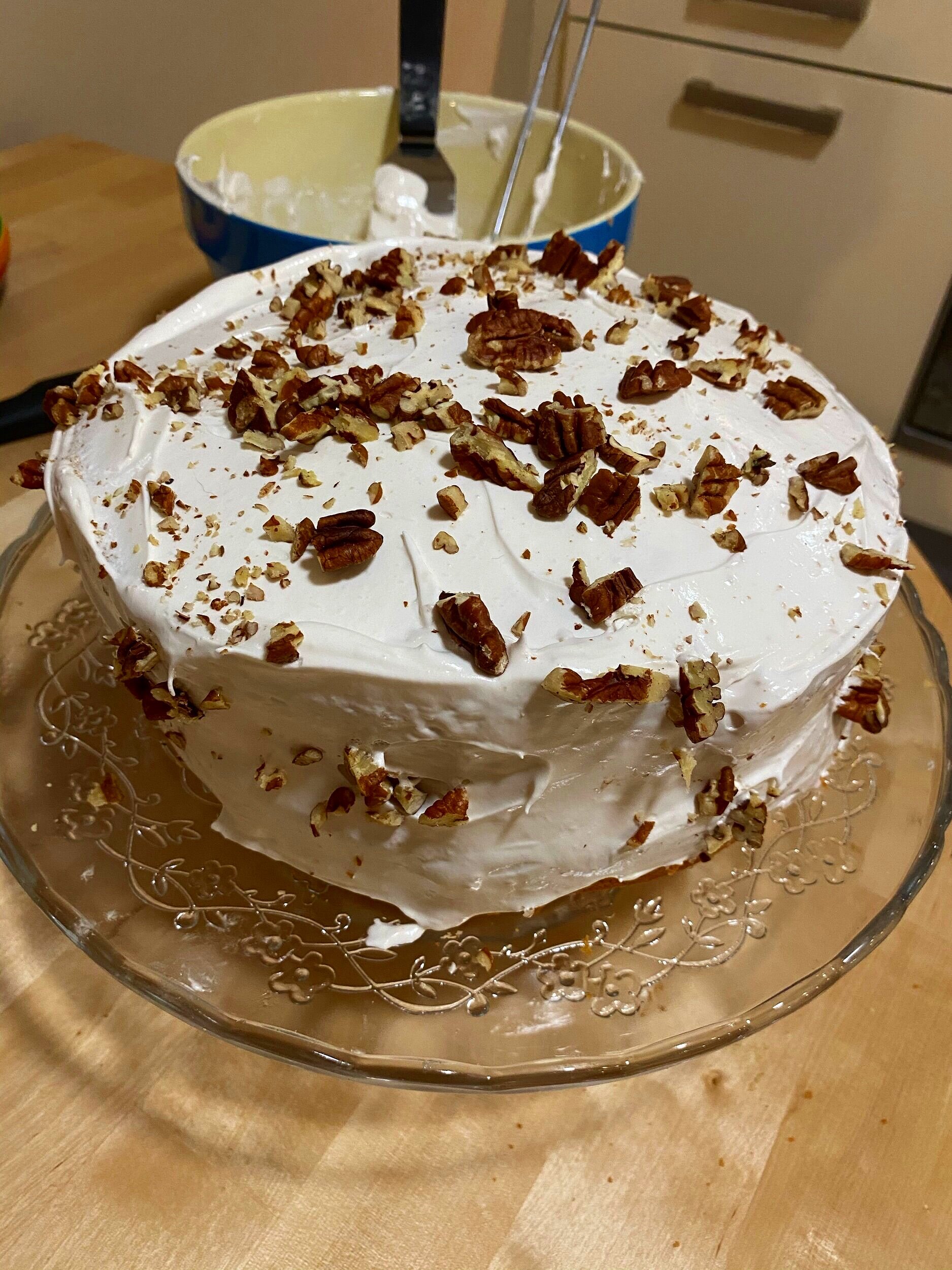 Week 14: Nigella Lawson’s Maple Cake with Meringue Frosting