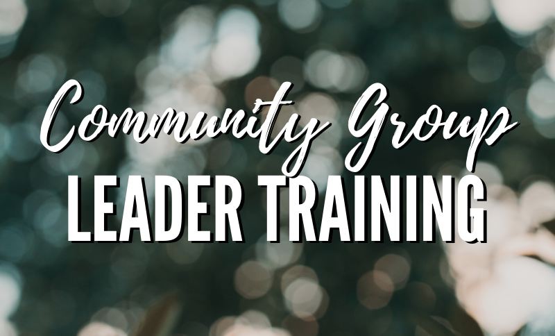 Community Group Leader Training 2021