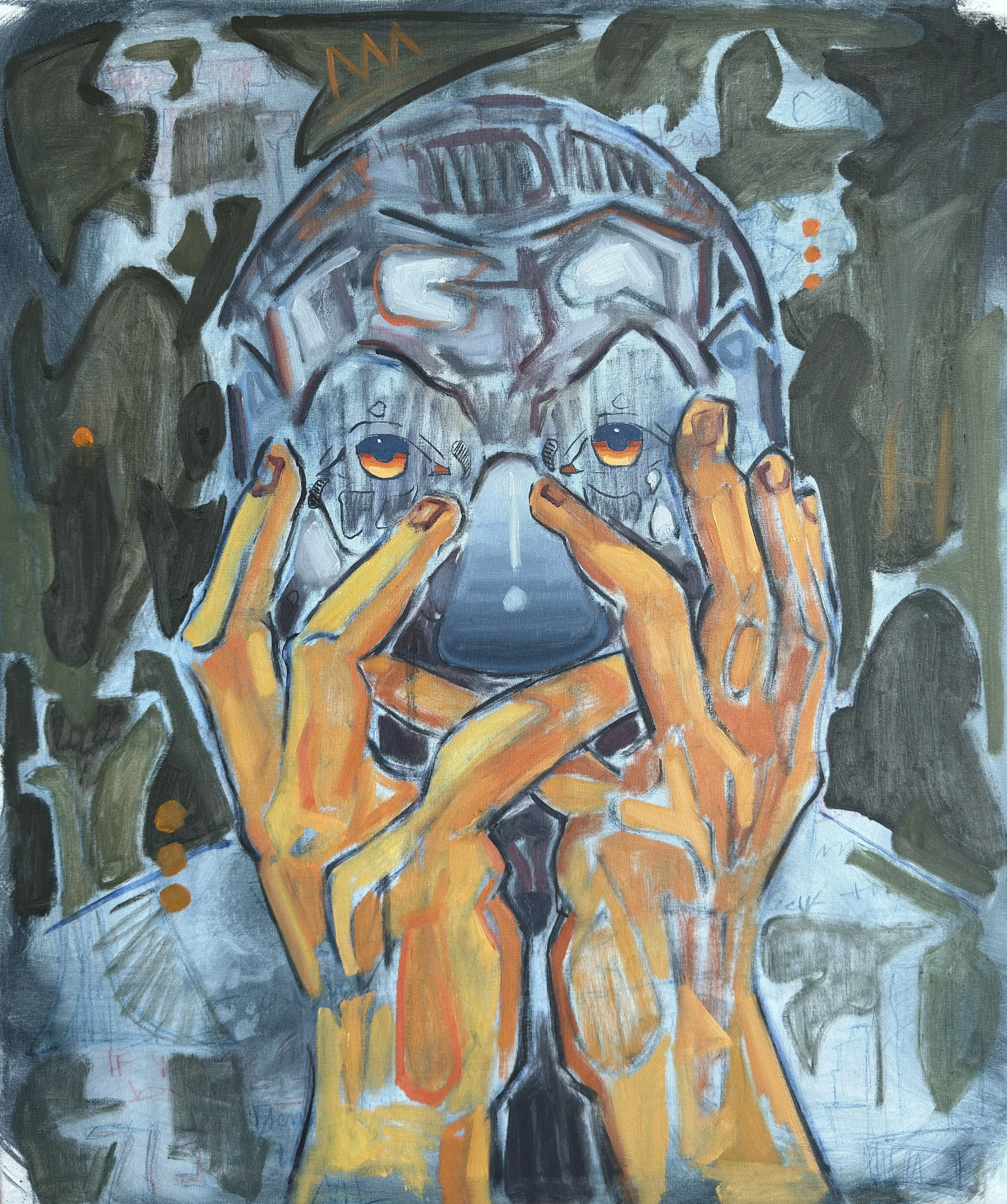 Dear Ali, Dear Houston
 
 Oil Paint on Canvas  50x60cm  2025