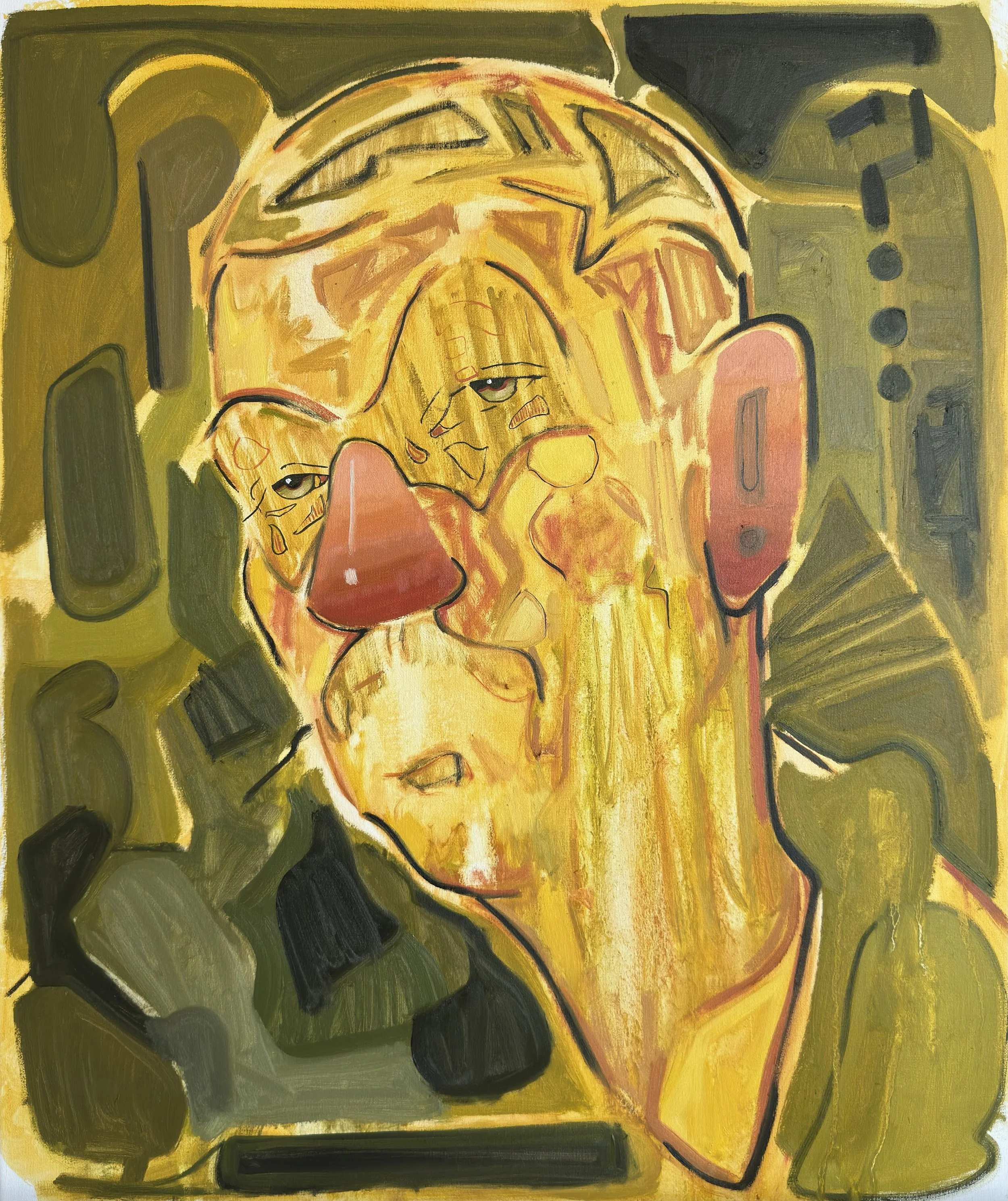 Ay Bro Never Use Black Straight From The Tube, Trust
 
 Oil Paint on Canvas  50x60cm  2025