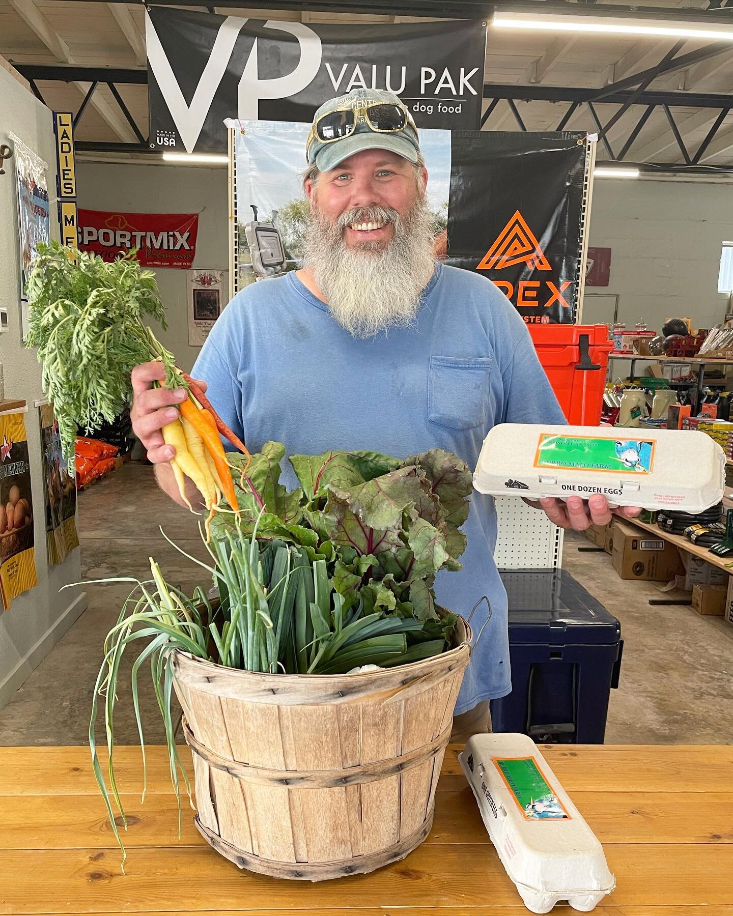 Big congratulations to our fish fry door prize winners, Kevin Pierce and Codi McCorkle!

Codi won our Apex cooler, cap, and t-shirt, and Kevin won a basket of organic vegetables and farm fresh eggs from our neighbors at the Burro Malo Farm!