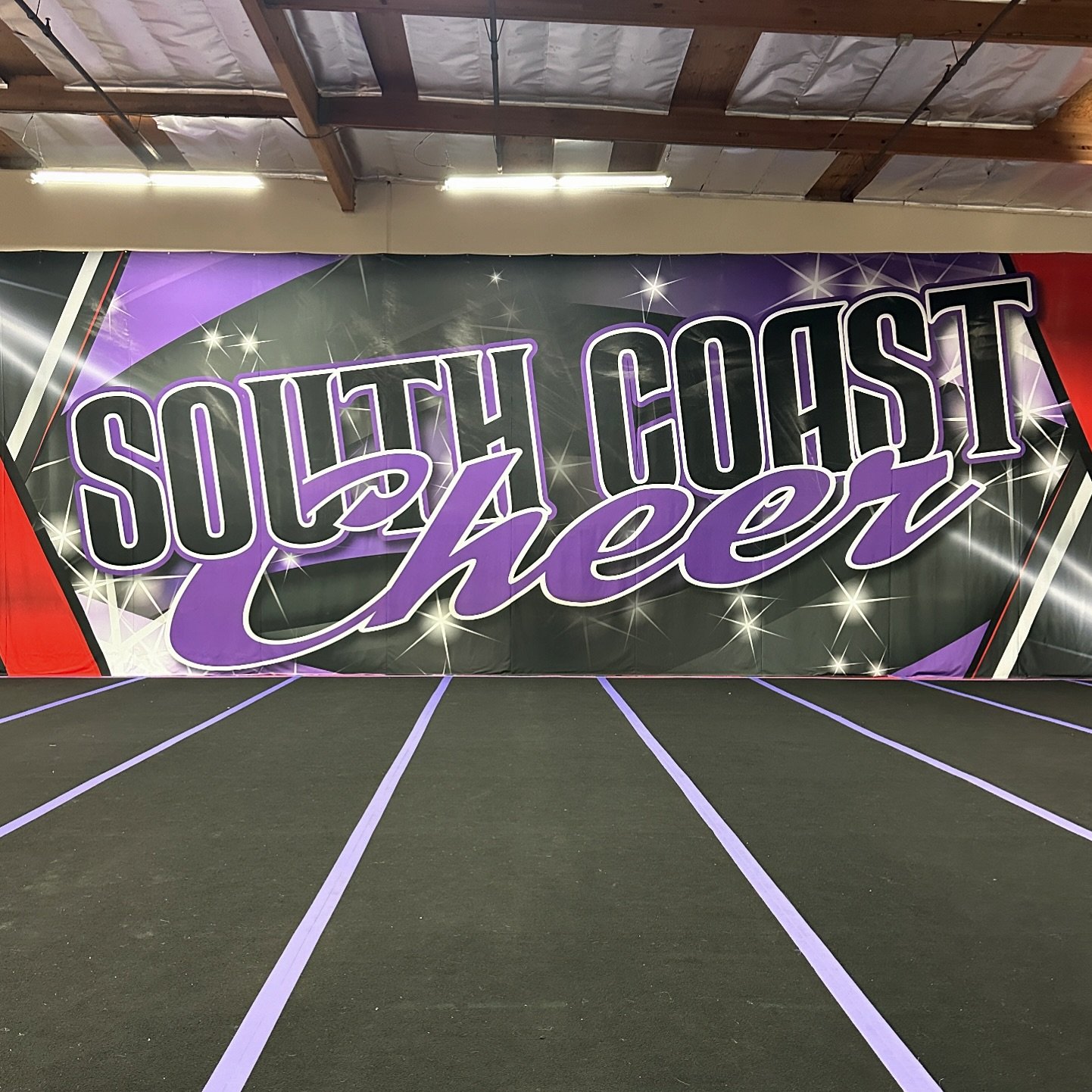 Closing out day ✌️of tryouts at The Coast! This is our biggest turnout yet and we can&rsquo;t wait for all our callbacks! First up&hellip; tumbling callbacks! See you all tomorrow 💜🖤 #SouthCoastCheer #CFIO