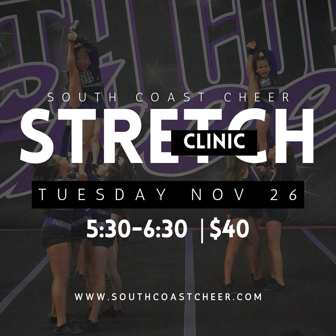 Come stretch with Coach Savannah on Tuesday! Enroll today through the portal 💜🖤