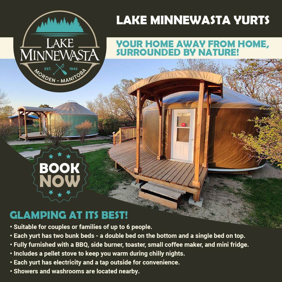 🆕LAKE MINNEWASTA YURTS - BOOK NOW! 🏕️

Experience the traditional dwelling of Central Asian nomads with a dash of homelike comfort. Our brand-new yurts in Morden are waiting just for you!

Each yurt sleeps up to 6 people and is fully equipped with 