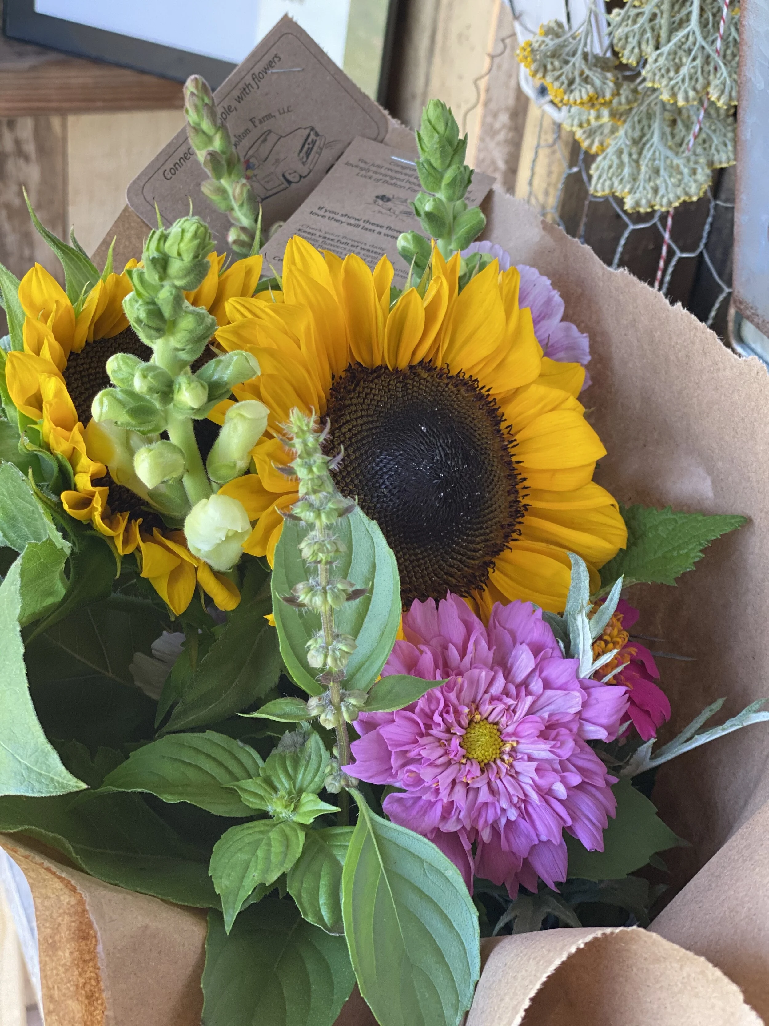 Locally Grown, Hand Tied, Farm Stand Bouquet