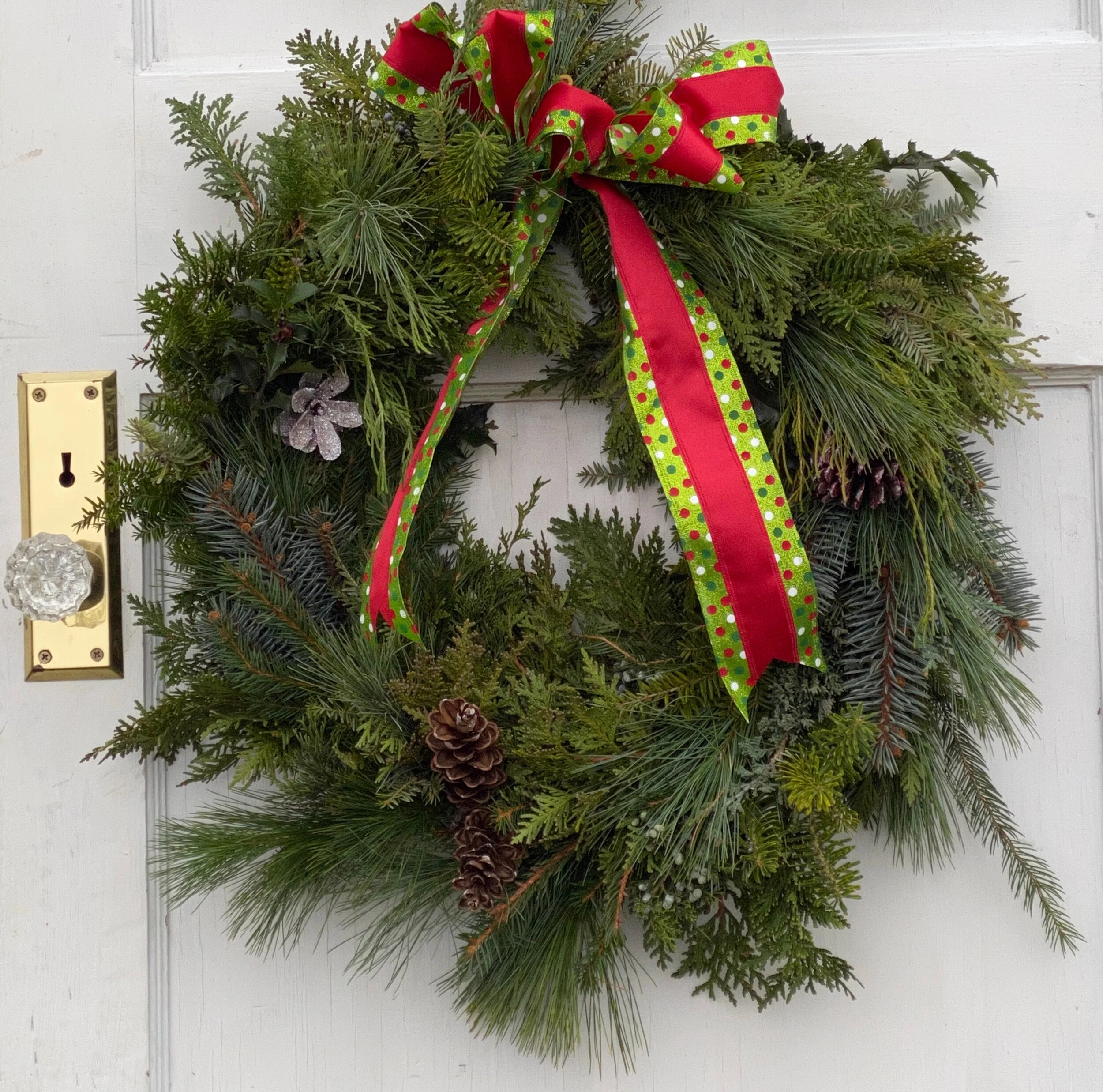 14" Mixed Local Green-Holiday Wreath