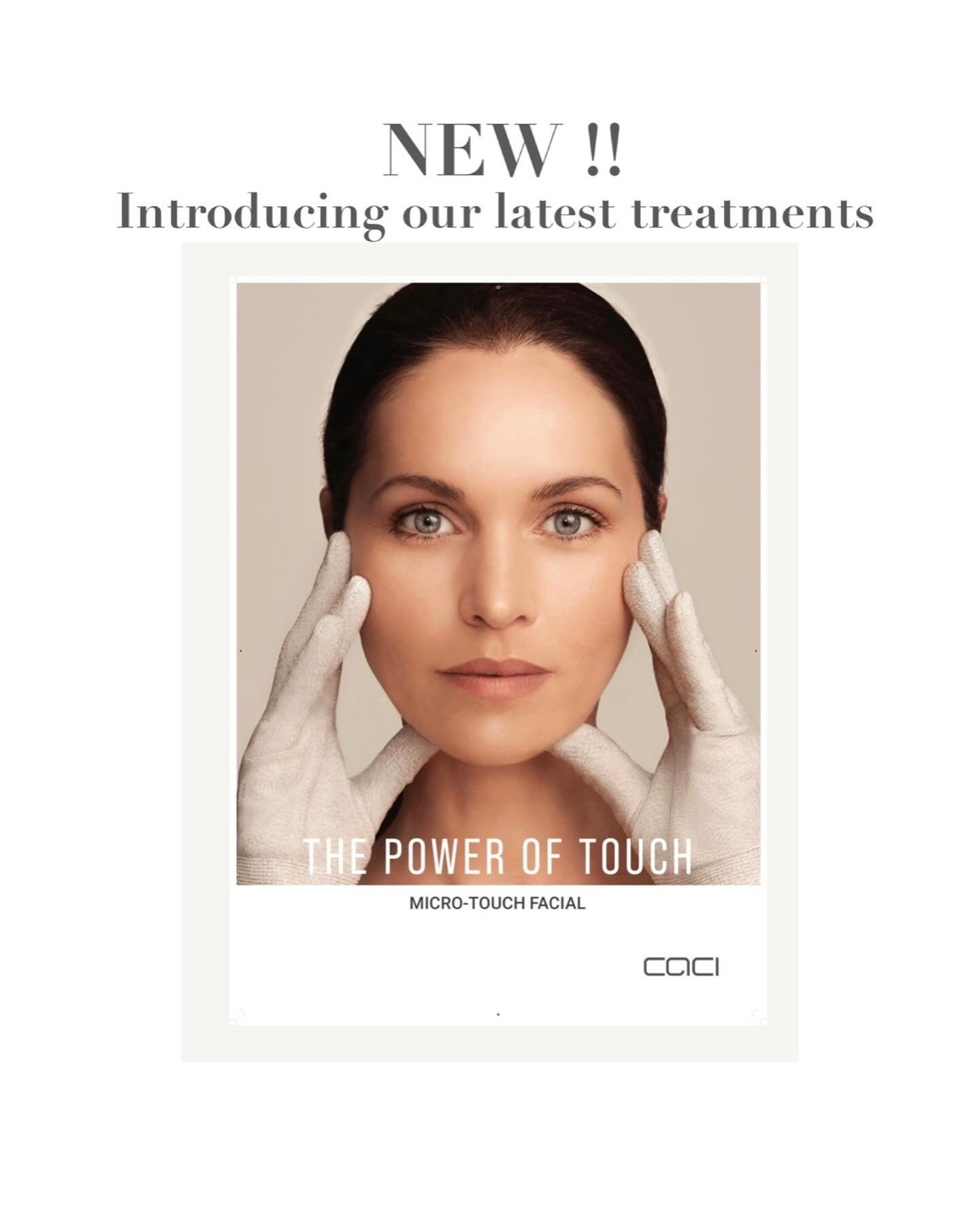 ✨NEW TREATMENTS..✨Introducing our newest CACI treatment to the salon ~ CACI Micro-Touch &amp; CACI Hand Rejuvenation. Both using their iconic micro current technology in conjunction with the new Electro gloves .. ✨We will also be offering these at an