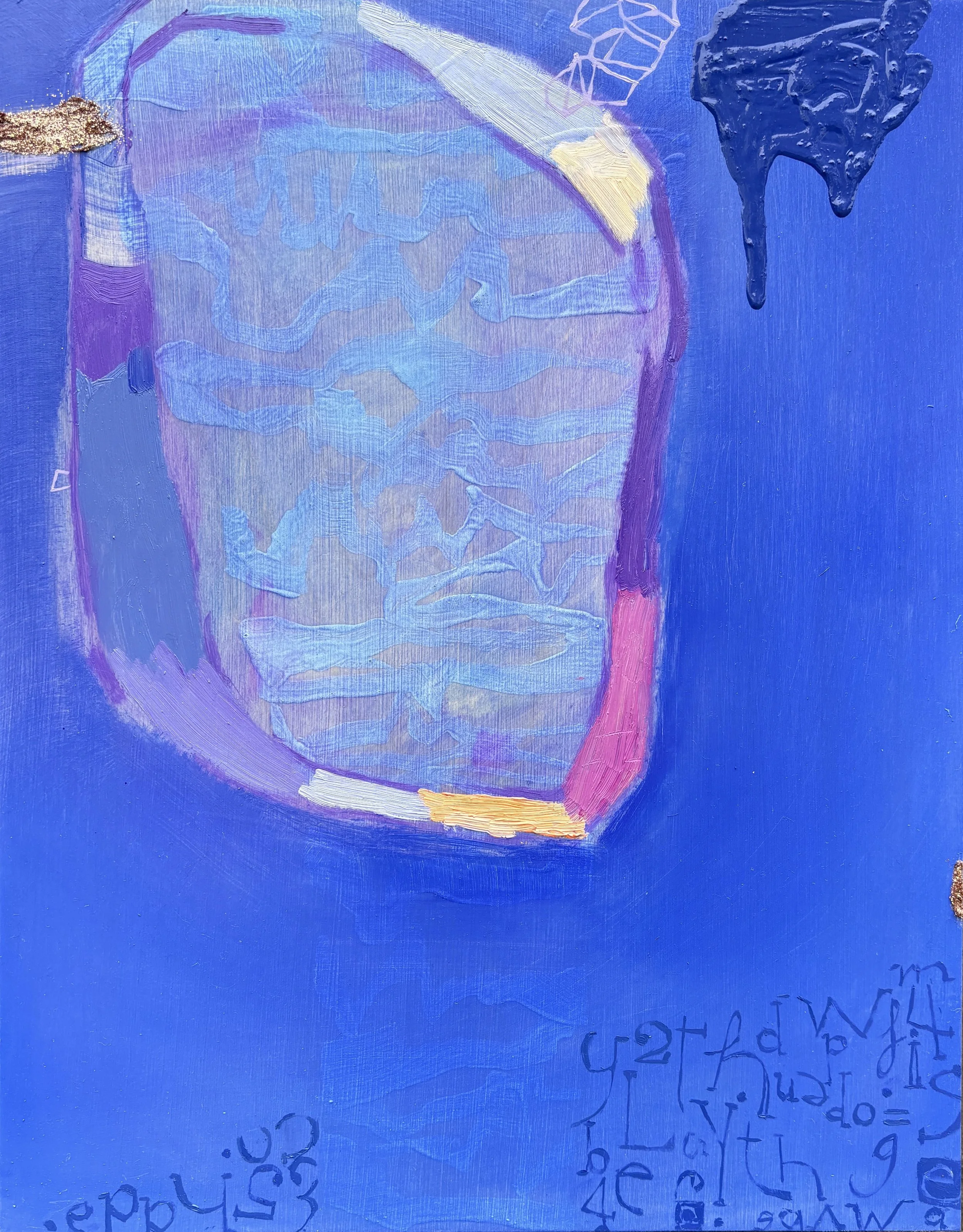 Ellison_On a Loop, oil, glitter on panel_14x11%22.jpg
