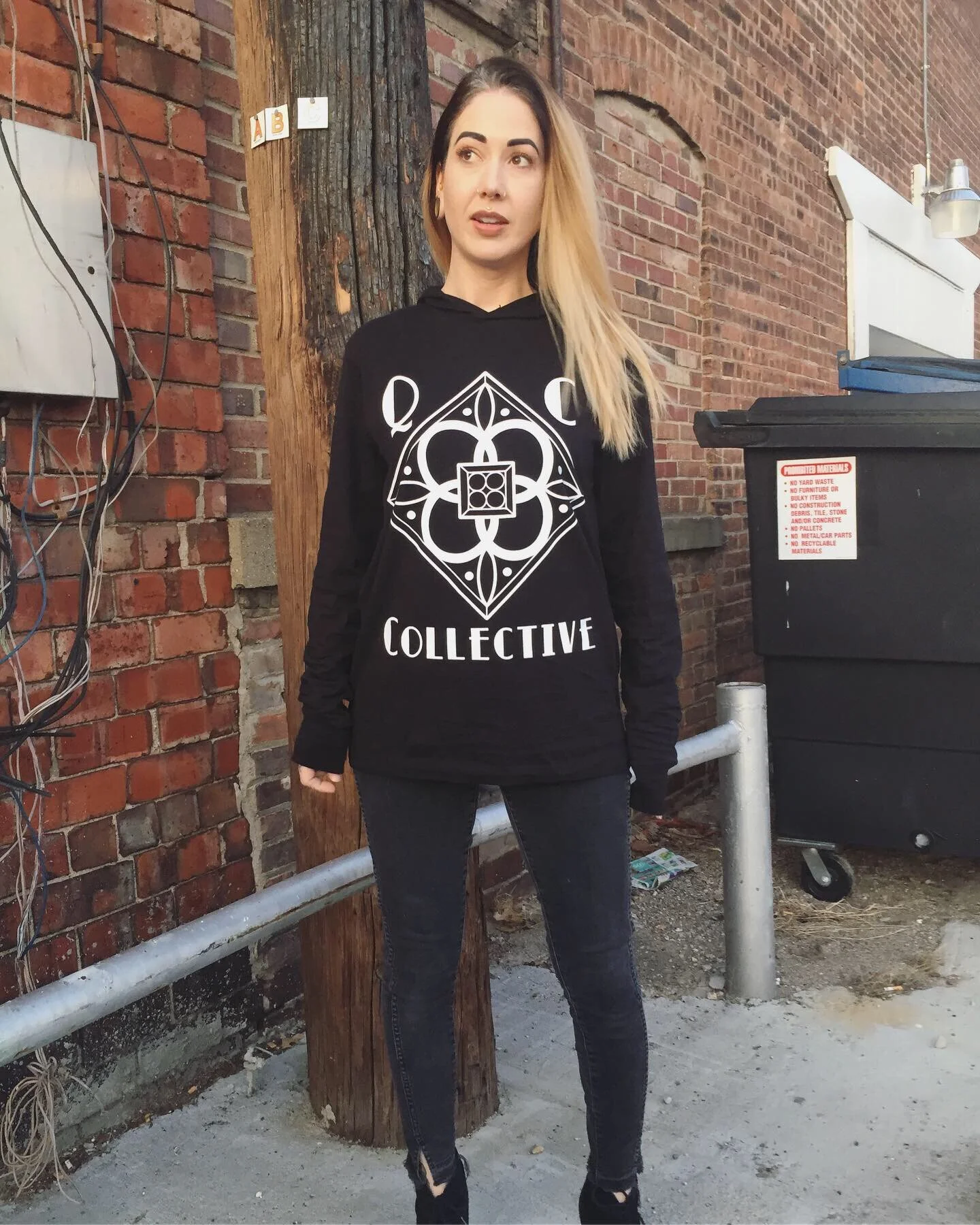 Carrie black hooded shirt.JPG