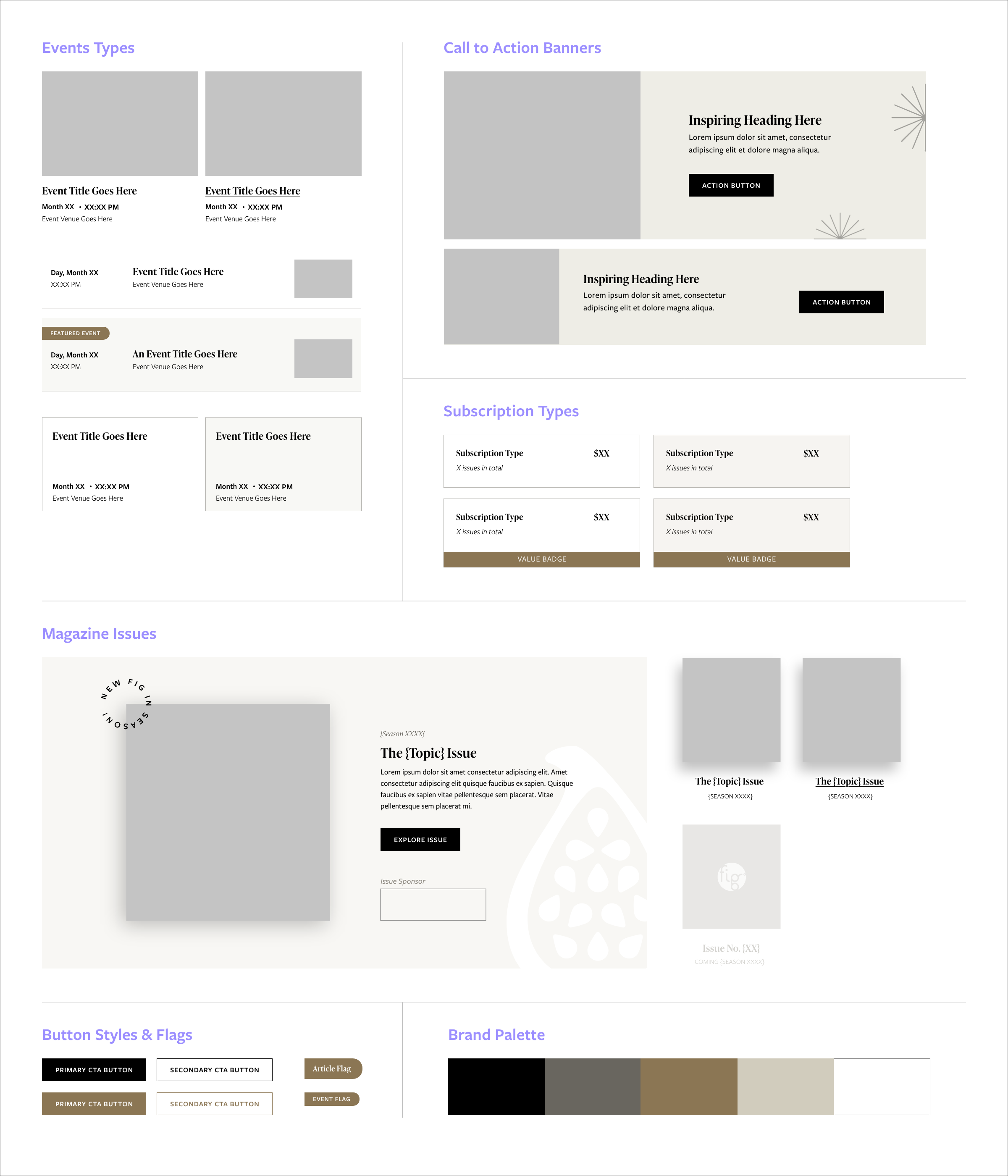   Visual design styling applied to core design system blocks  