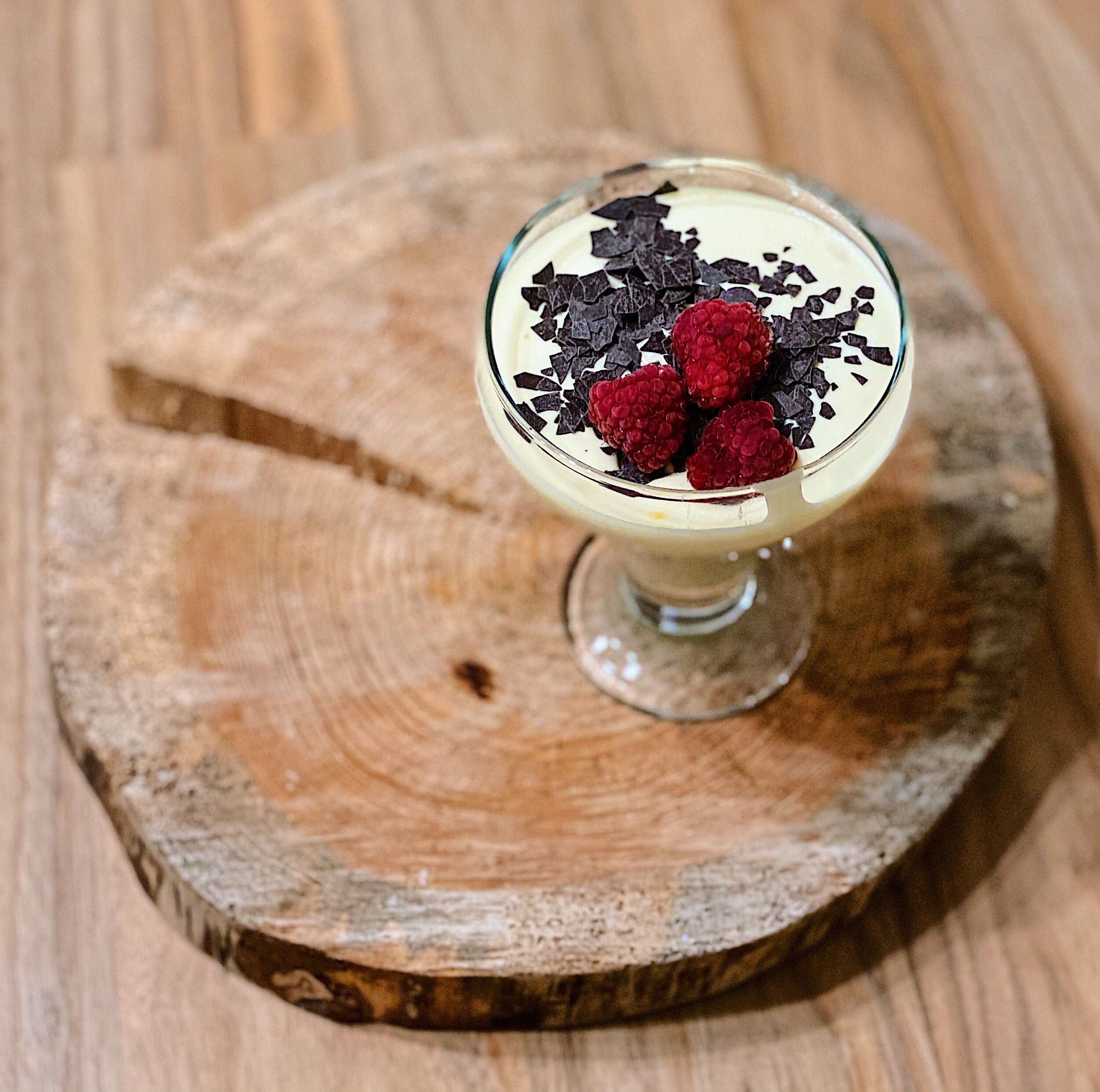 Saldais biezpiena deserts.