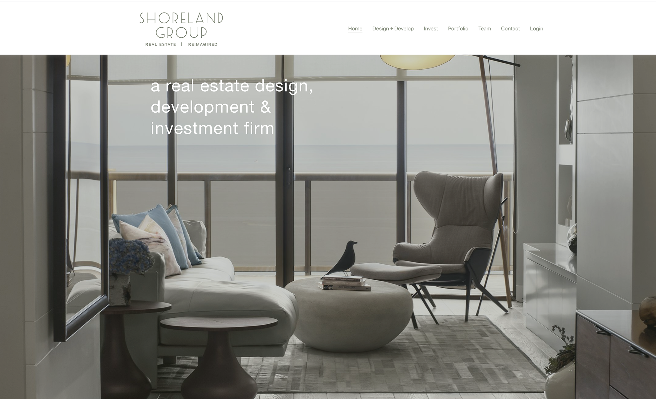 Shoreland group website design homepage.png