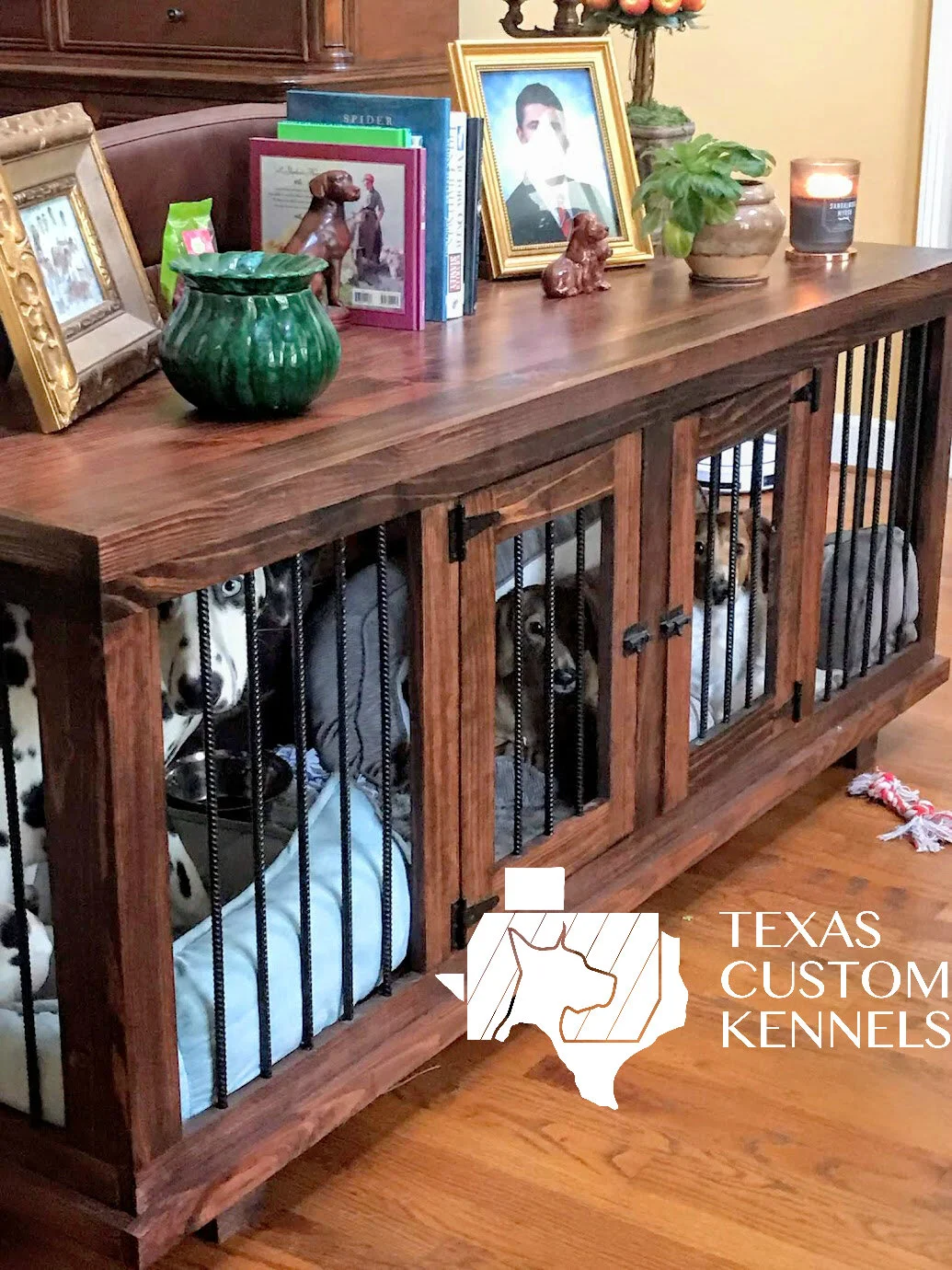 Kara's Wood Dog Kennel Credenza — Texas Custom Kennels