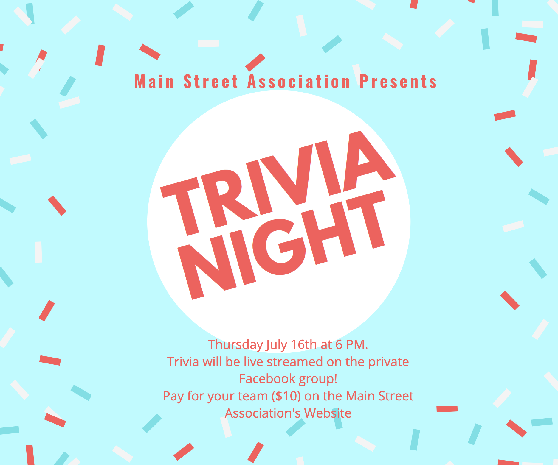 Virtual Trivia Night Presented by Fernandina Beach Main Street