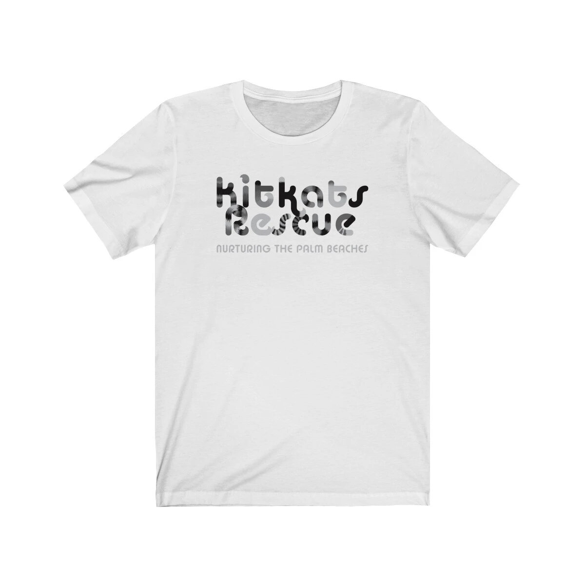 KitKats Rescue . Grayscale Logo Unisex Cotton Tee